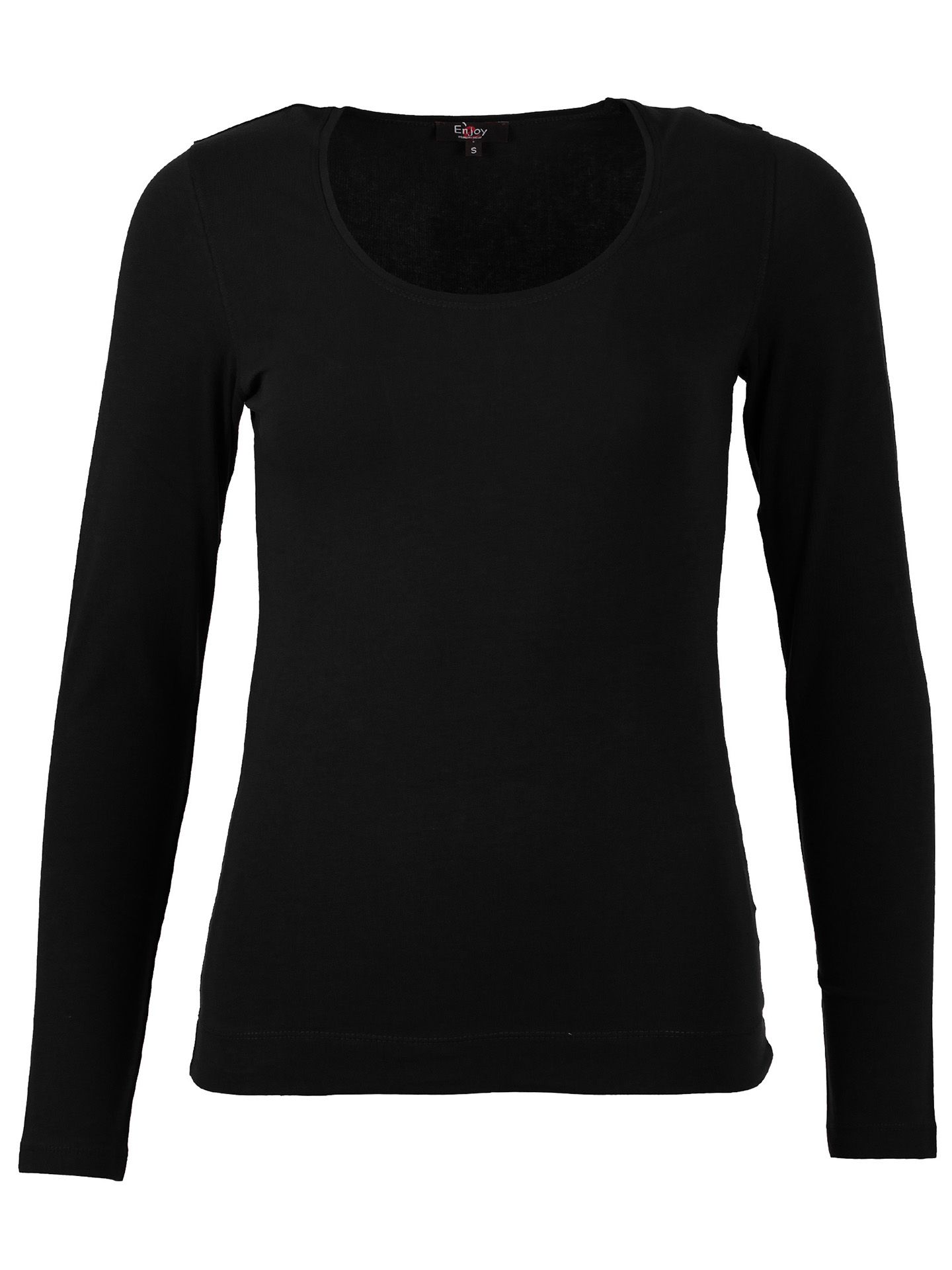 Enjoy Womenswear Enjoy T-shirt Effen Zwart 00073109-7500