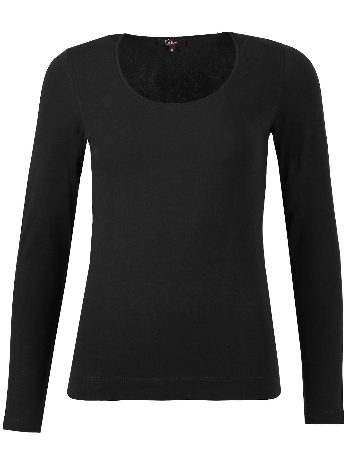 Enjoy Womenswear Enjoy T-shirt Effen Zwart 00073109-7500
