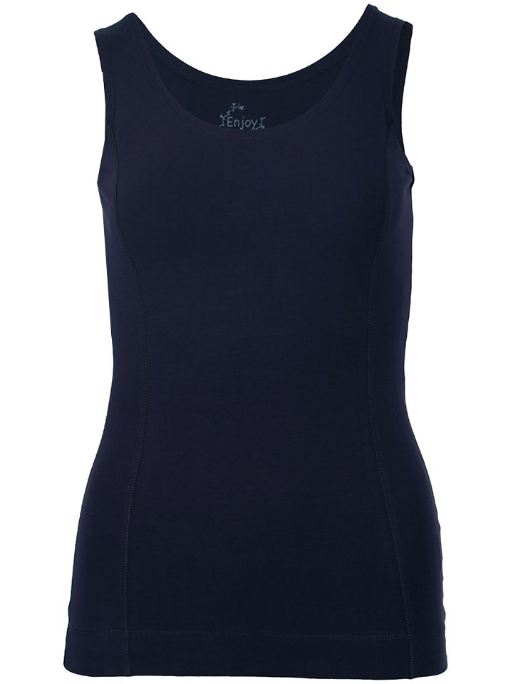 Enjoy Womenswear Top Uni Blauw 00073376-1300