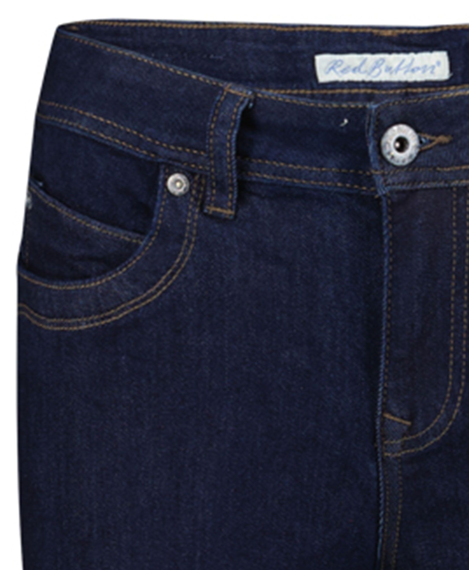 Red Button Flared Jeans Babette Blauw 00074532-581