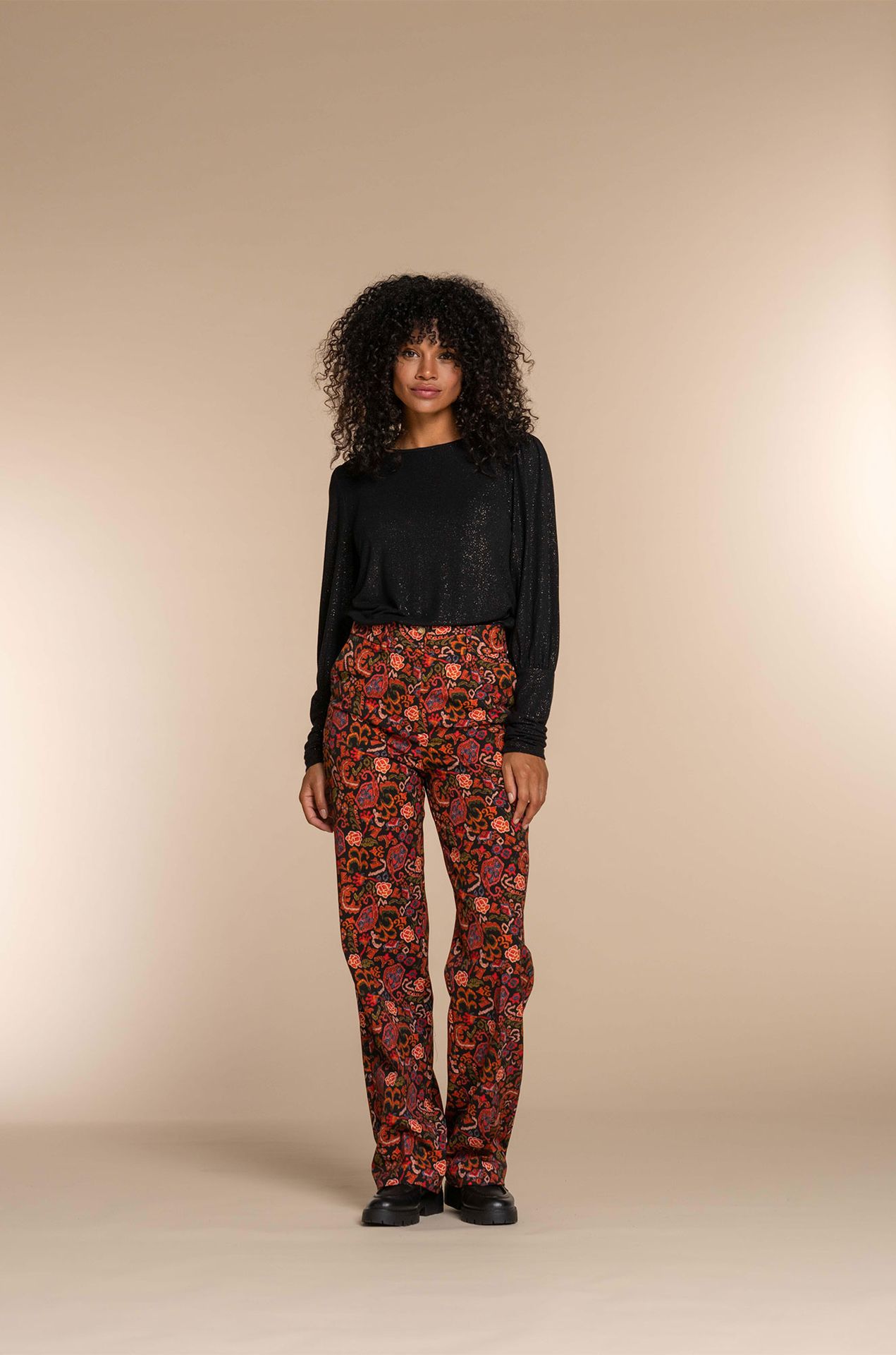 Geisha Geisha pantalon Riley Zwart 00075454-7500