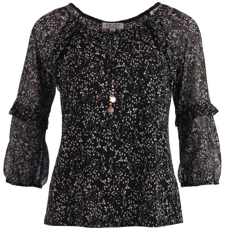 Enjoy Womenswear Enjoy blouse Lydia Zwart 2900068736041