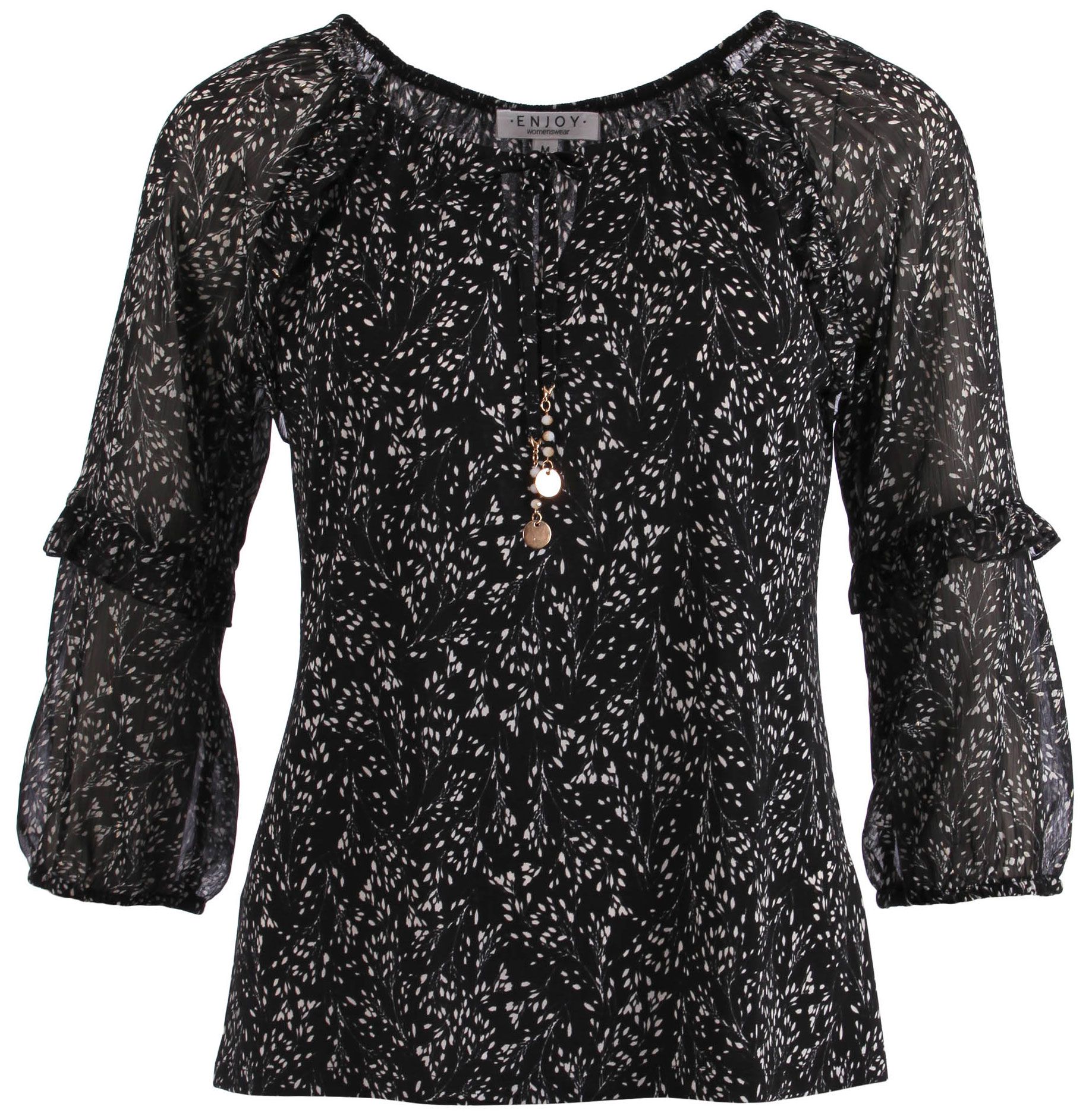 Enjoy Womenswear Enjoy blouse Lydia Zwart 00076651-7500