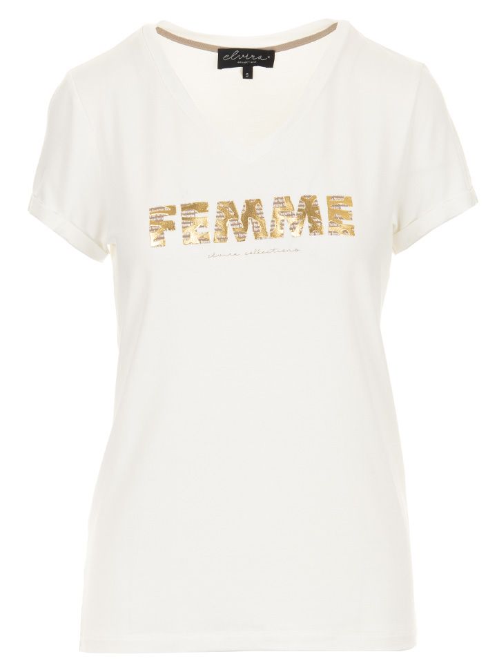 Elvira Collections T-shirt Femme Wit 00077494-5050