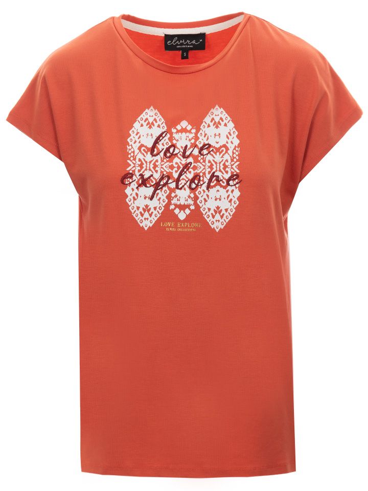 Elvira Collections T-shirt Explore Rood 00078224-3350
