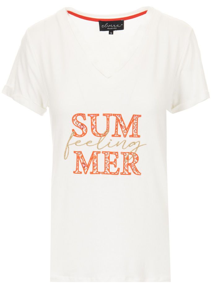Elvira Collections T-shirt Summer Off white 00078854-5050