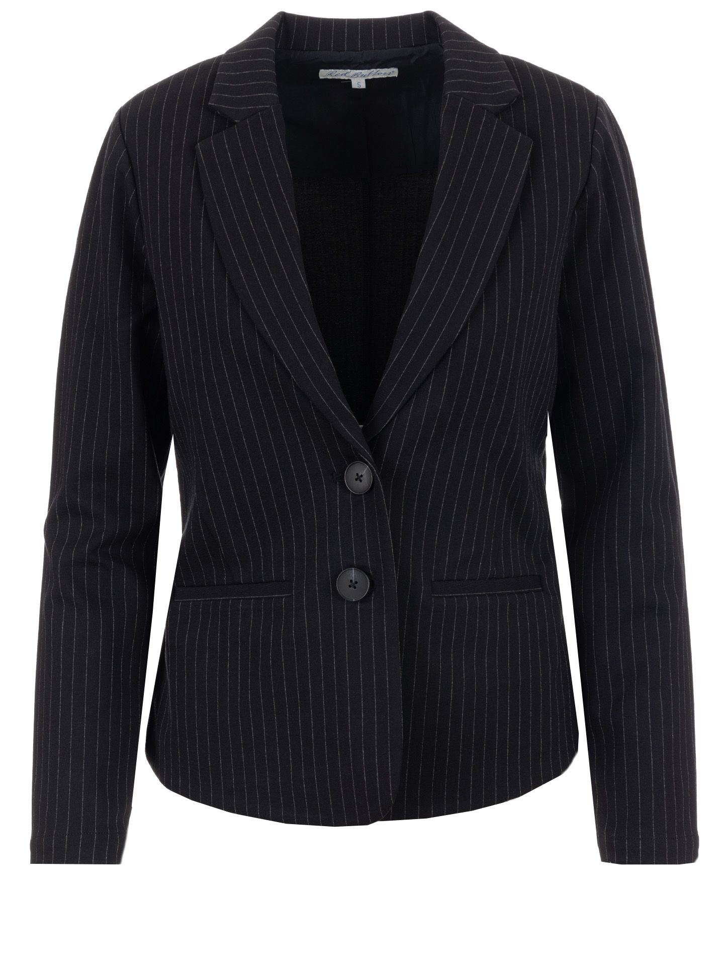 Red Button Blazer Punta Pinstripe Zwart 00078901-7500