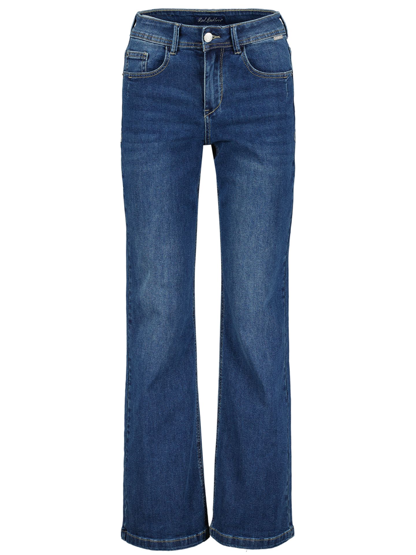Red Button Wide Leg Jeans Colette Blauw 00078991-581