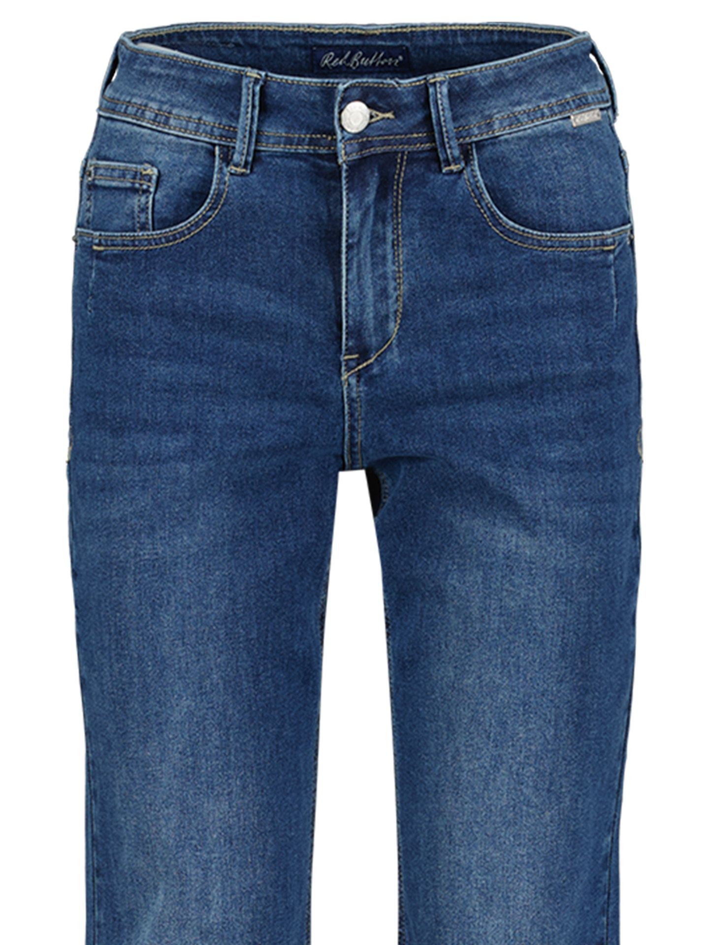 Red Button Wide Leg Jeans Colette Blauw 00078991-581