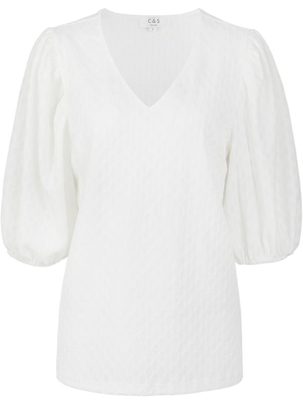 C&S The Label Blouse Celeste Off white 2900073056028