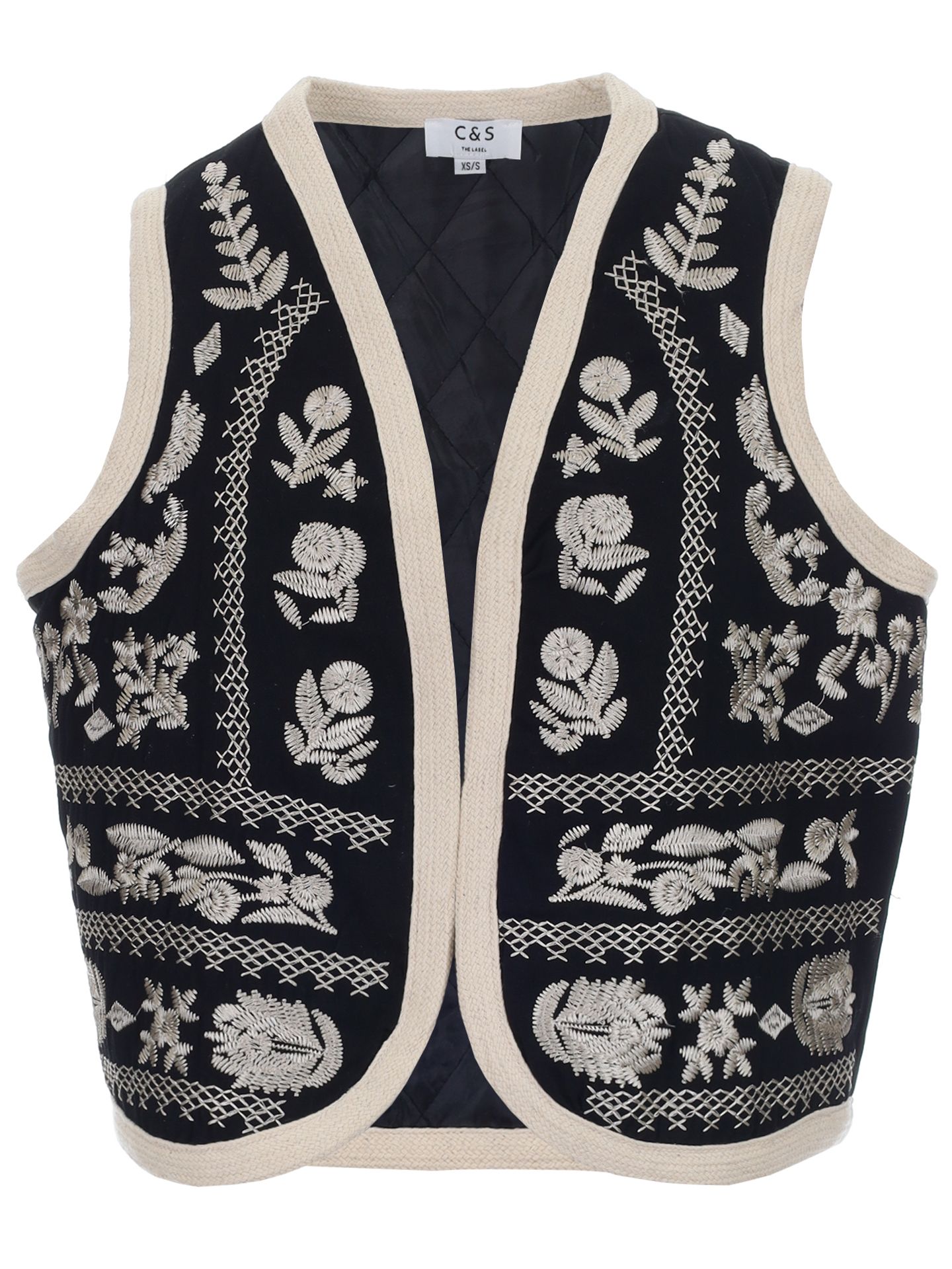 C&S The Label Gilet Chey Zwart 00079206-7500