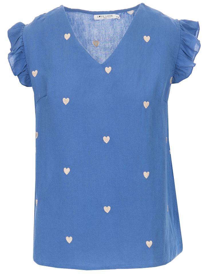 From Paris with Love Blouse Lola Blauw 00079544-1400