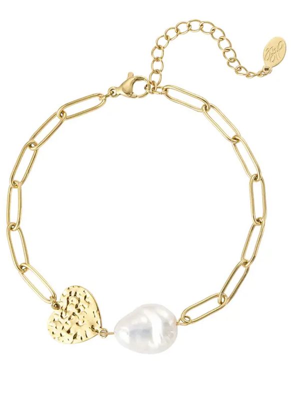 Schijvens mode Armband Pearl Goud 2900074169017