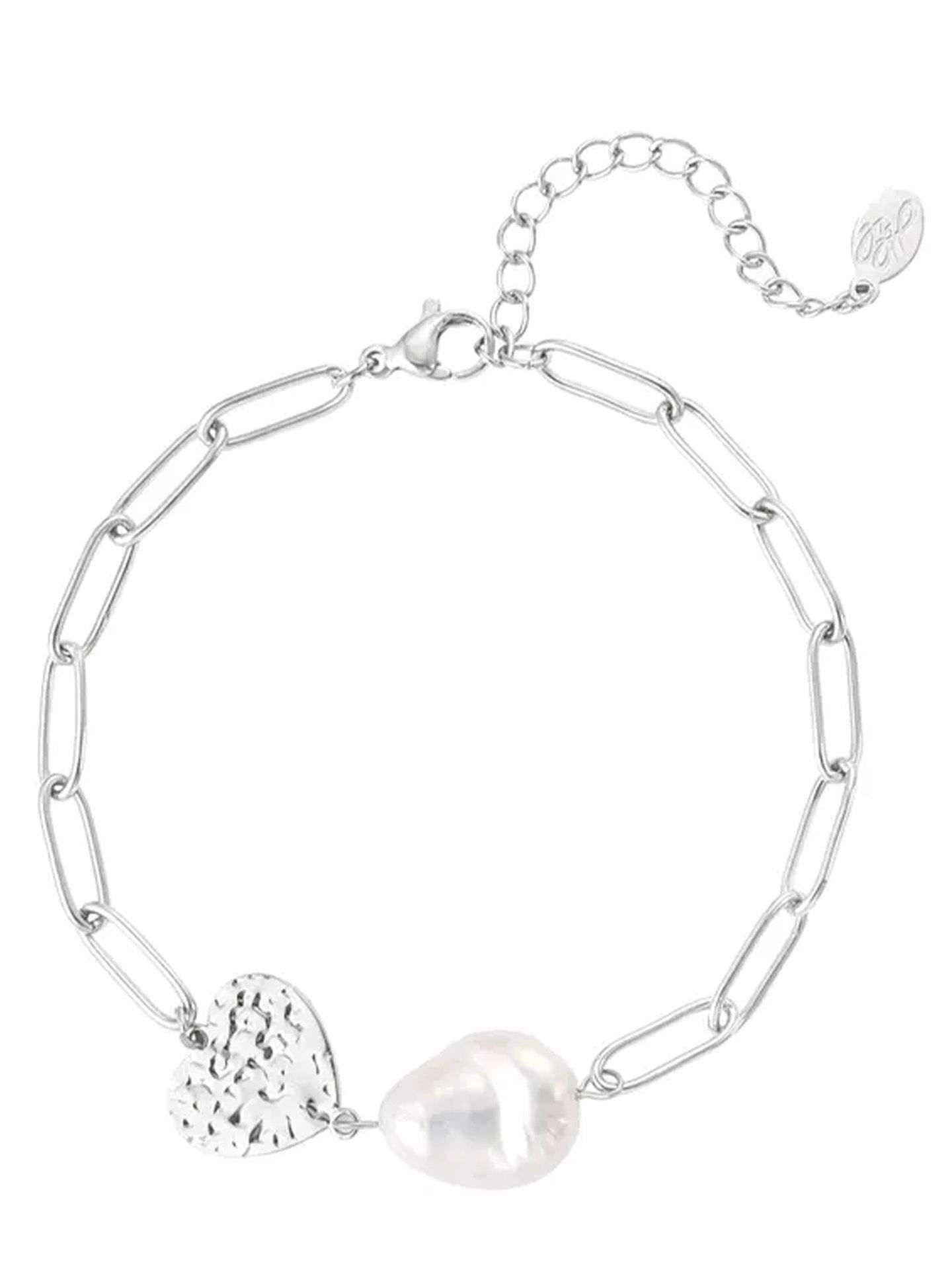 Schijvens mode Armband Pearl Zilver 00079839-7100