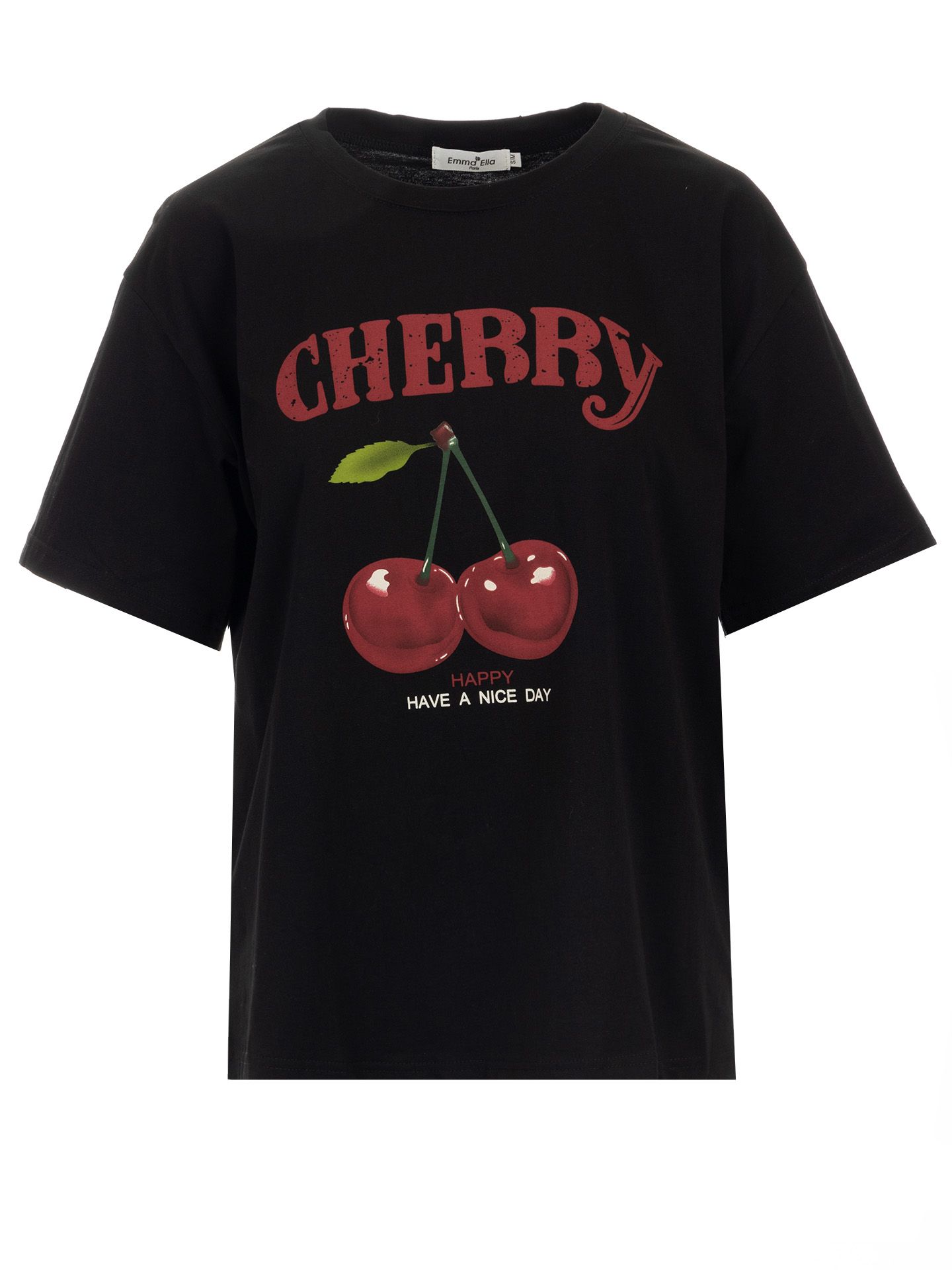 Emma & Ella T-shirt Cherry Zwart 00080266-7500