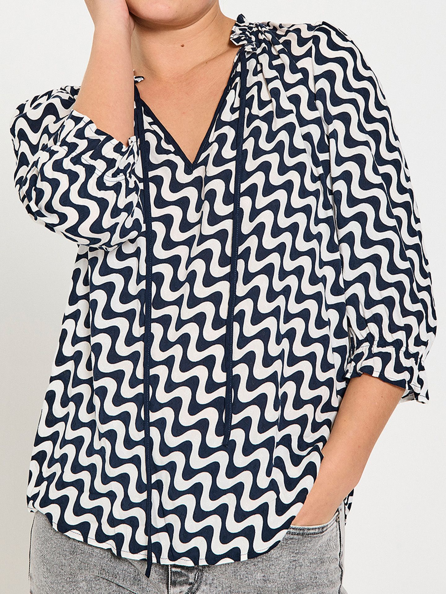 Freequent Blouse Jans Blauw 00080368-1500