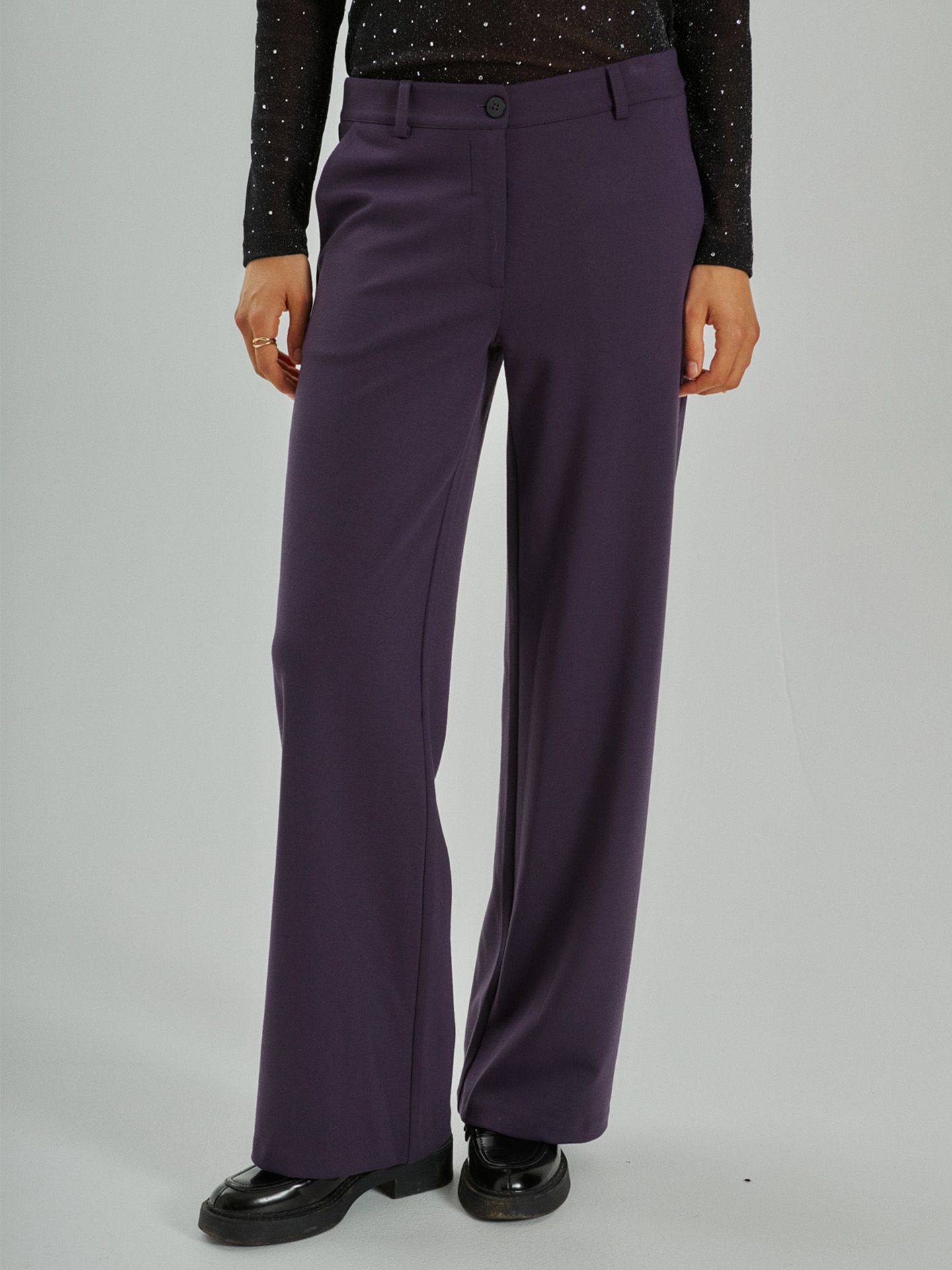 Freequent Straight Broek Nanni Paars 00080371-4100