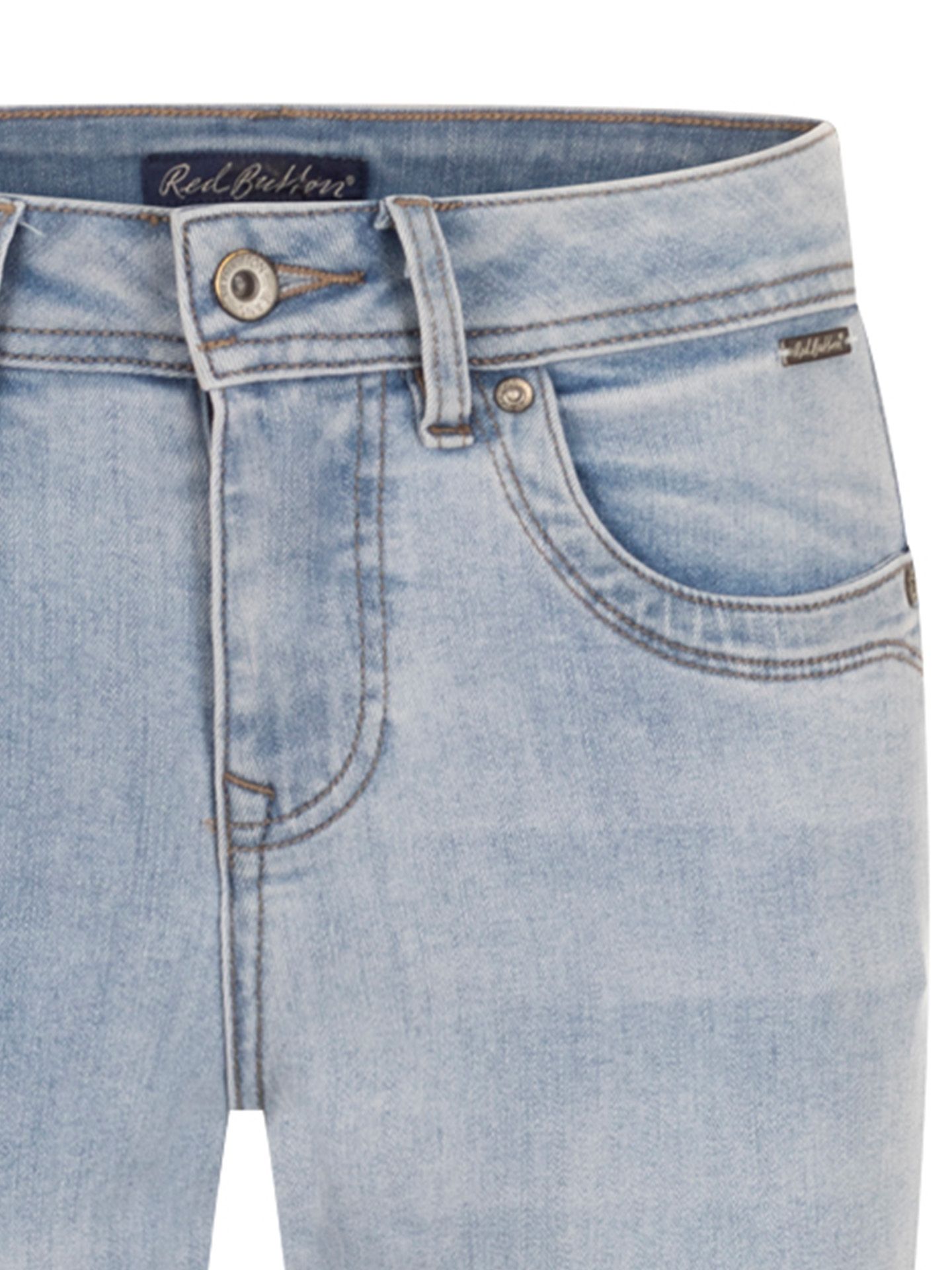 Red Button Flared Jeans Babette Blauw 00080390-500
