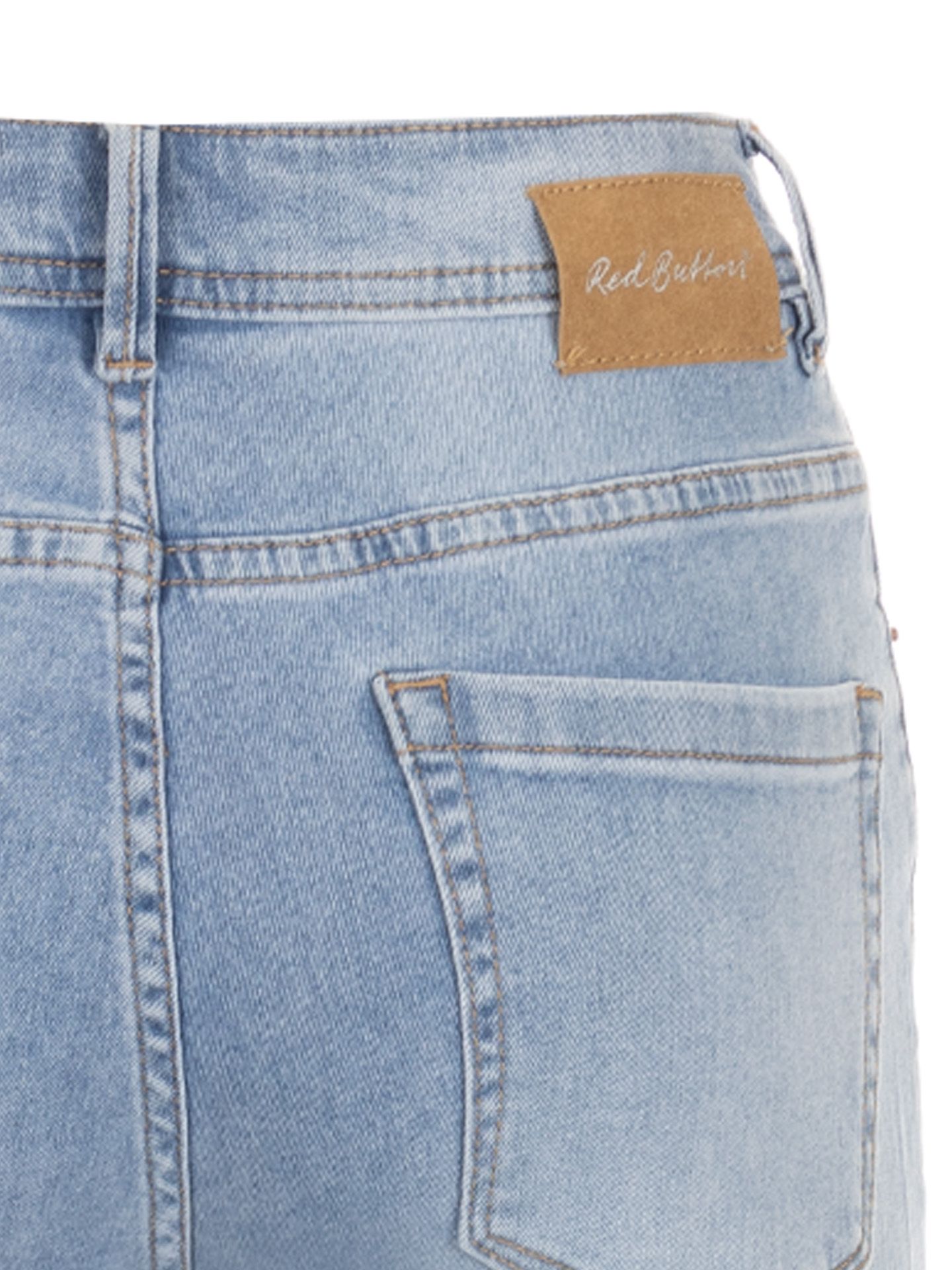 Red Button Wide Leg Jeans Colette Blauw 00080410-500