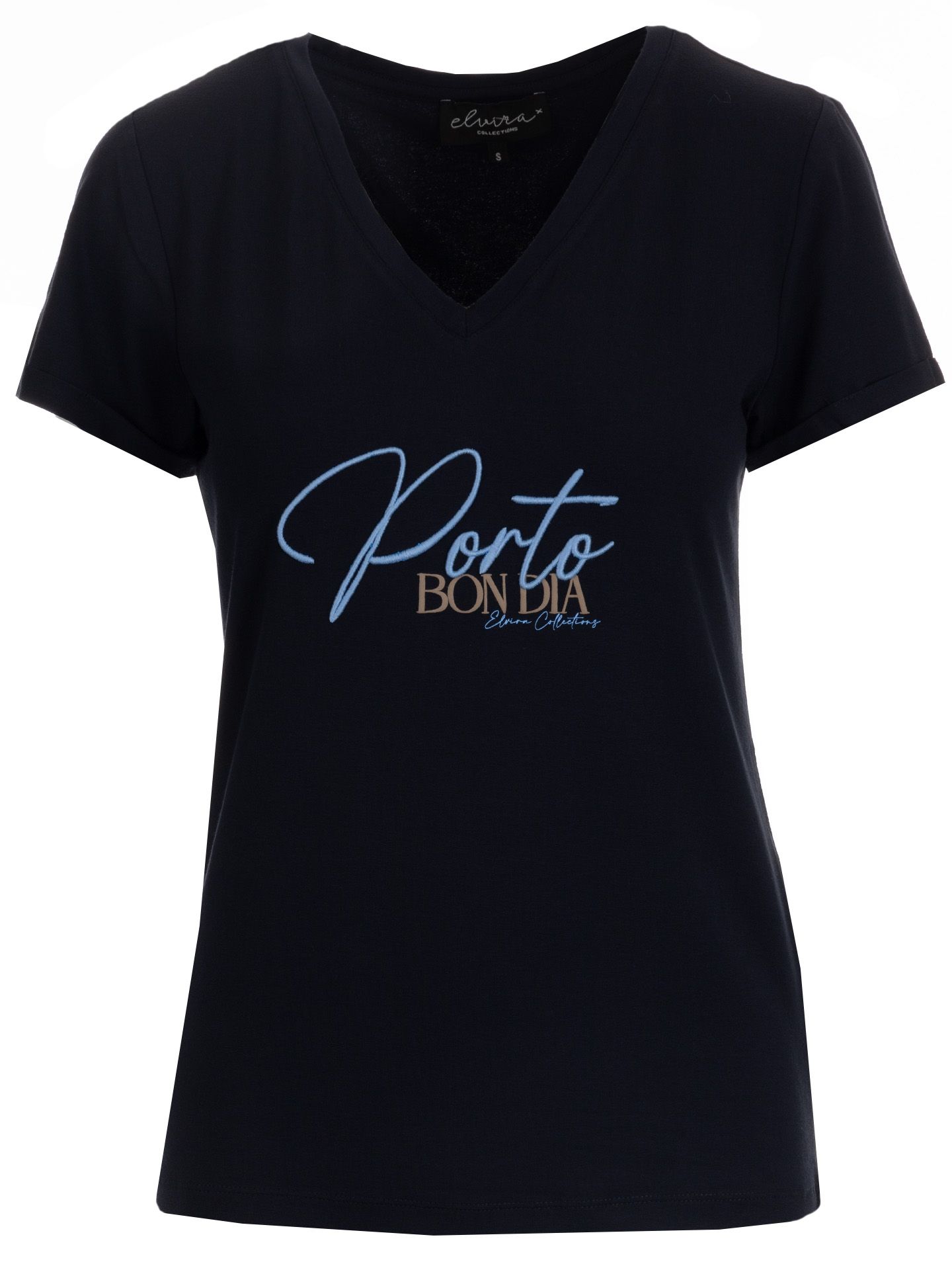 Elvira Collections T-shirt Bon Dia Blauw 00080750-1500