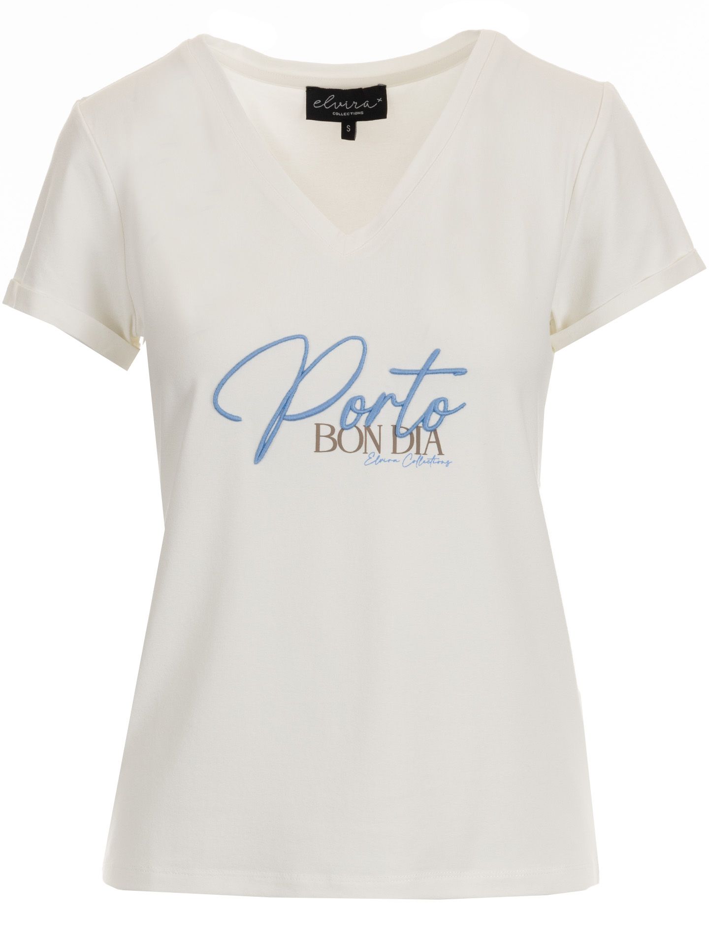 Elvira Collections T-shirt Bon Dia Off white 00080750-5050