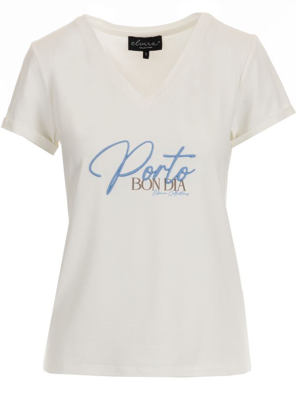 Elvira Collections T-shirt Bon Dia Off white 2900075634064