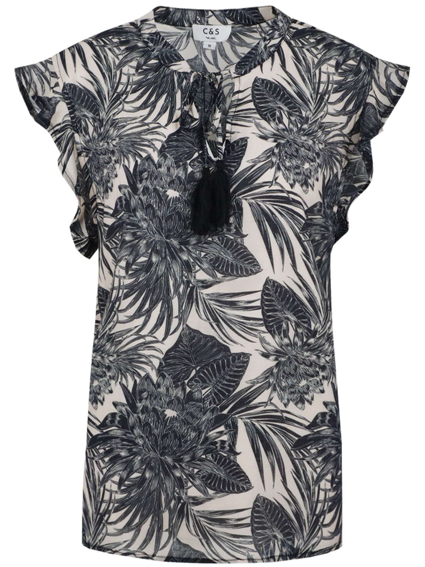 C&S The Label Blouse Denia Zwart 00080799-7500
