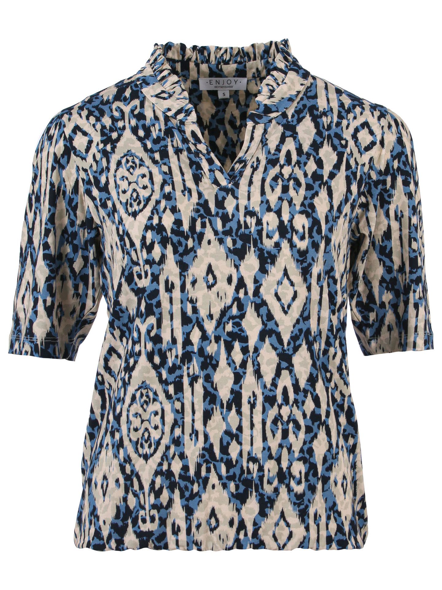 Enjoy Womenswear Shirt Milly Blauw 00081070-1300