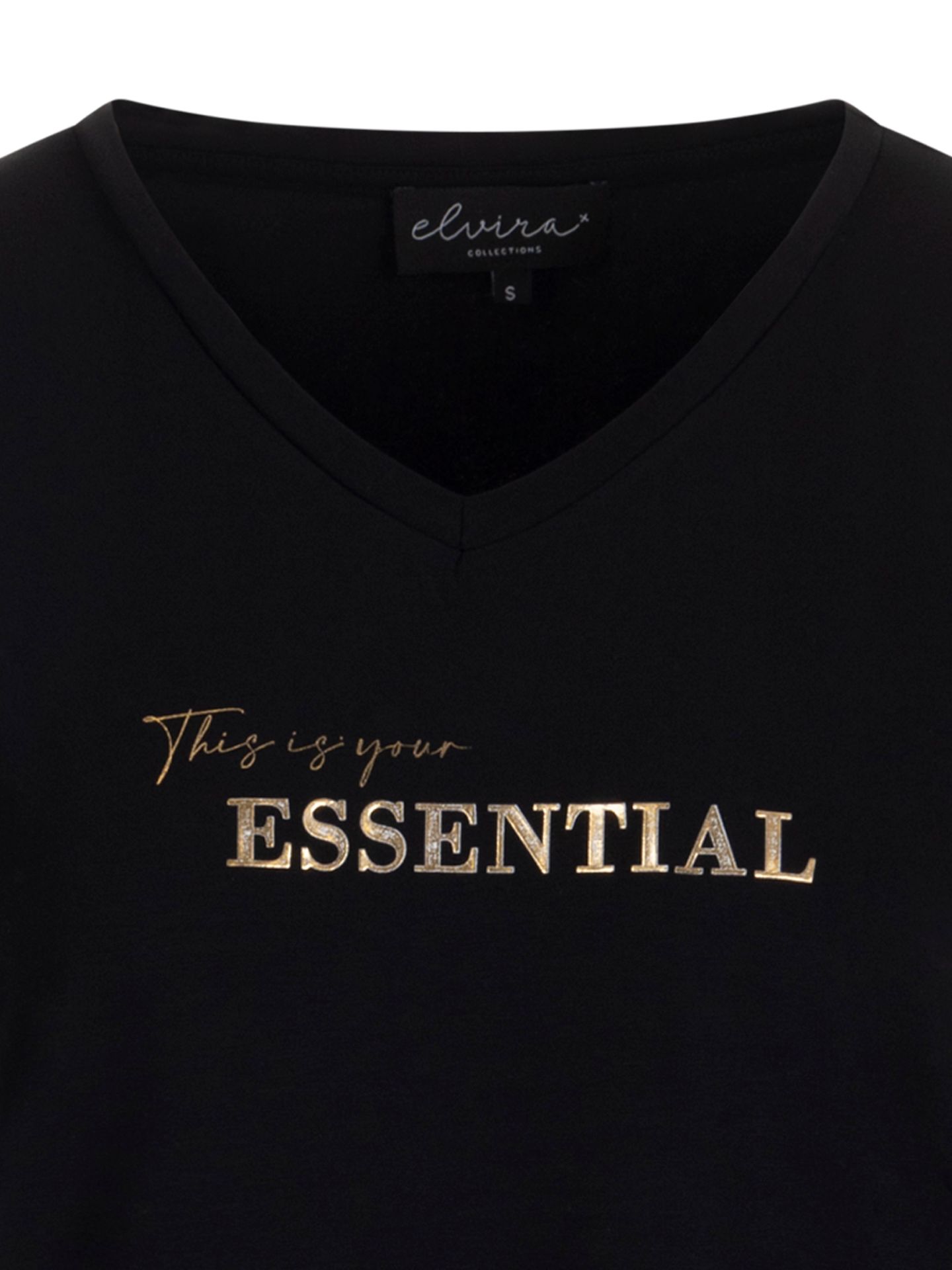 Elvira Collections T-shirt Essential Zwart 00081185-7500
