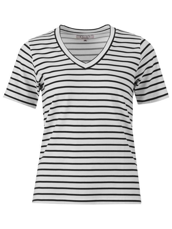 Enjoy Womenswear T-shirt Riki Zwart 2900077570032
