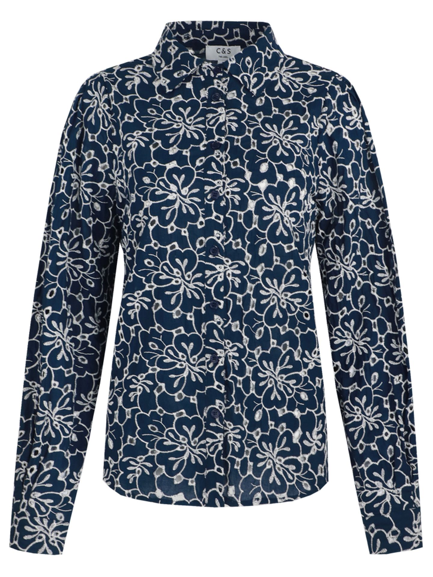 C&S The Label Blouse Louisa Blauw 00081366-1500
