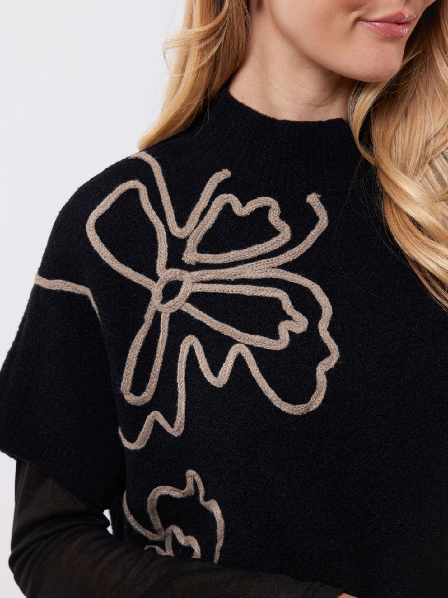 C&S The Label Trui Violette Zwart 00081373-7500