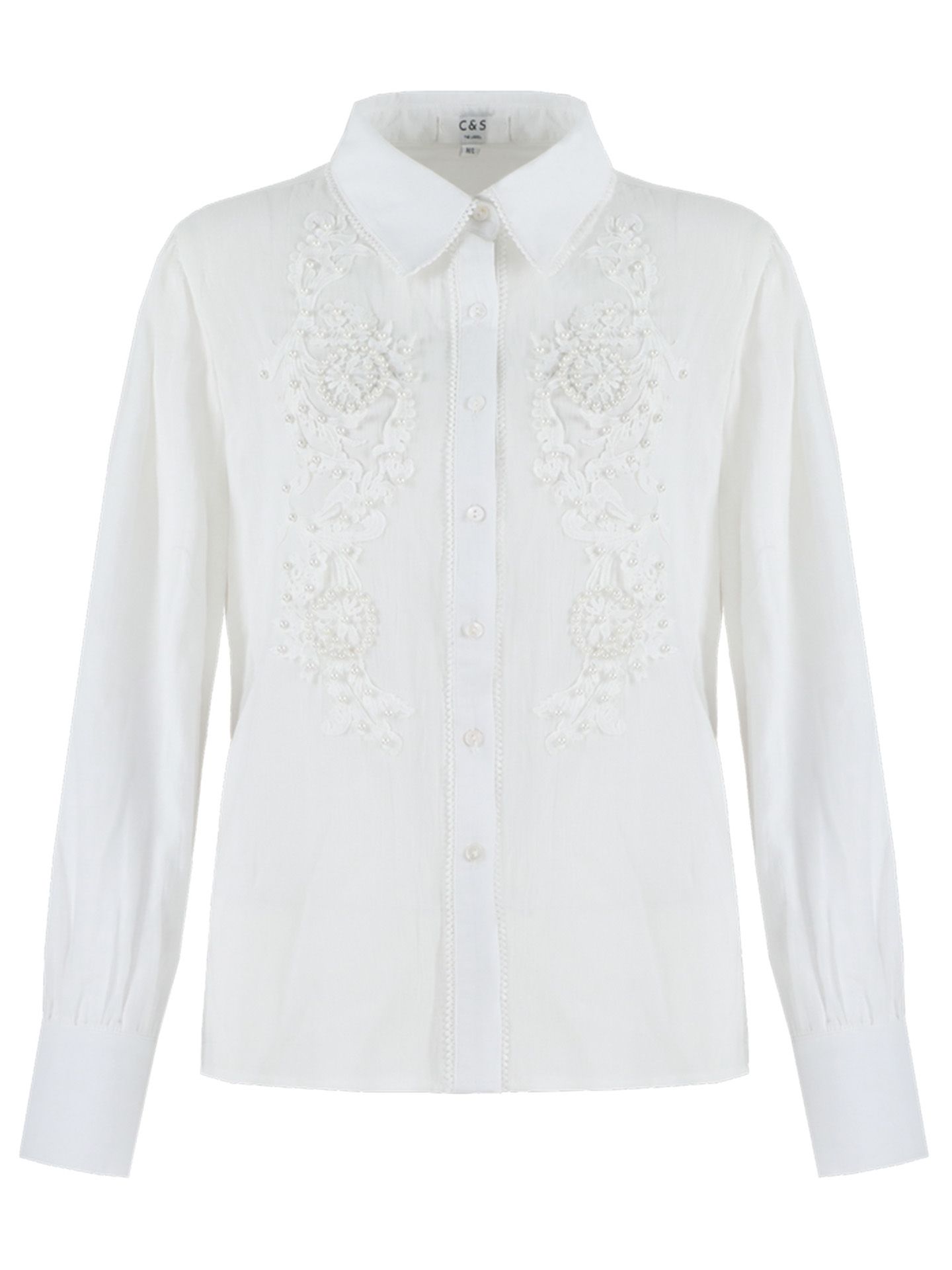 C&S The Label Blouse Linsey Off white 00081375-5050