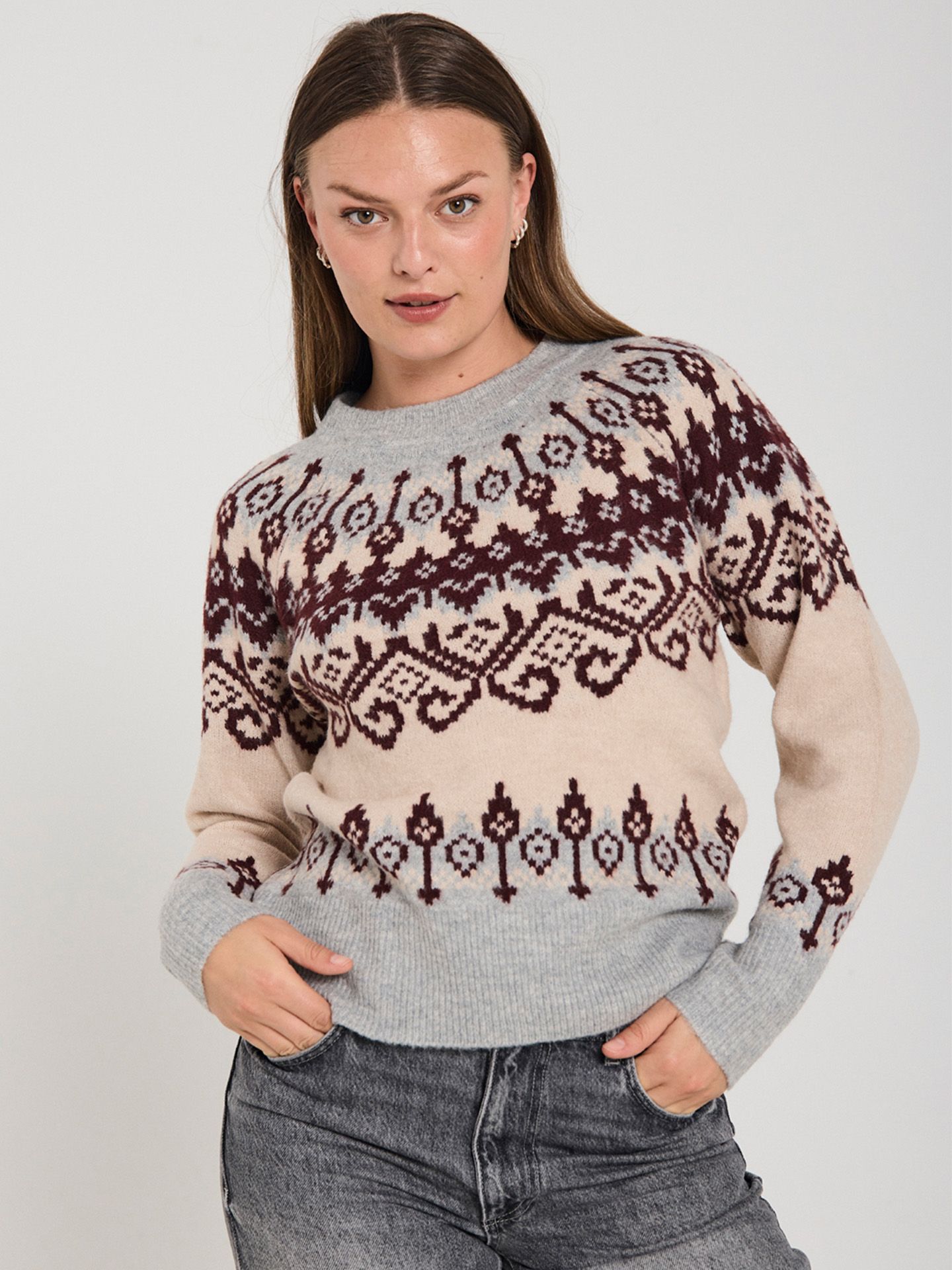 Freequent Trui Merla Rood 00081411-3600