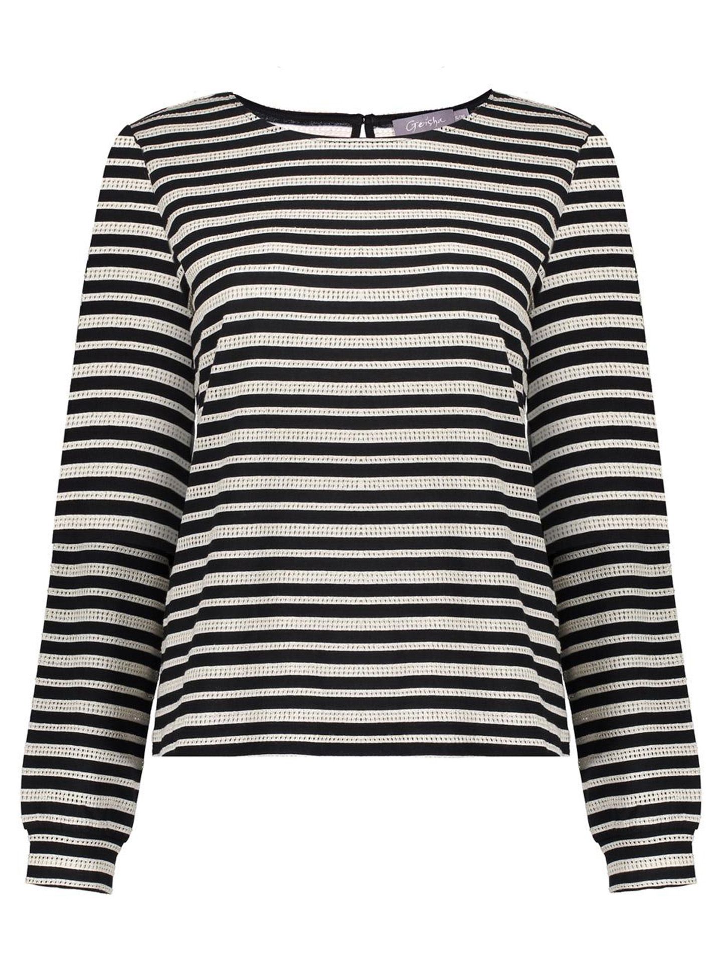 Geisha Shirt Ellen Zwart-wit 00081520-7900
