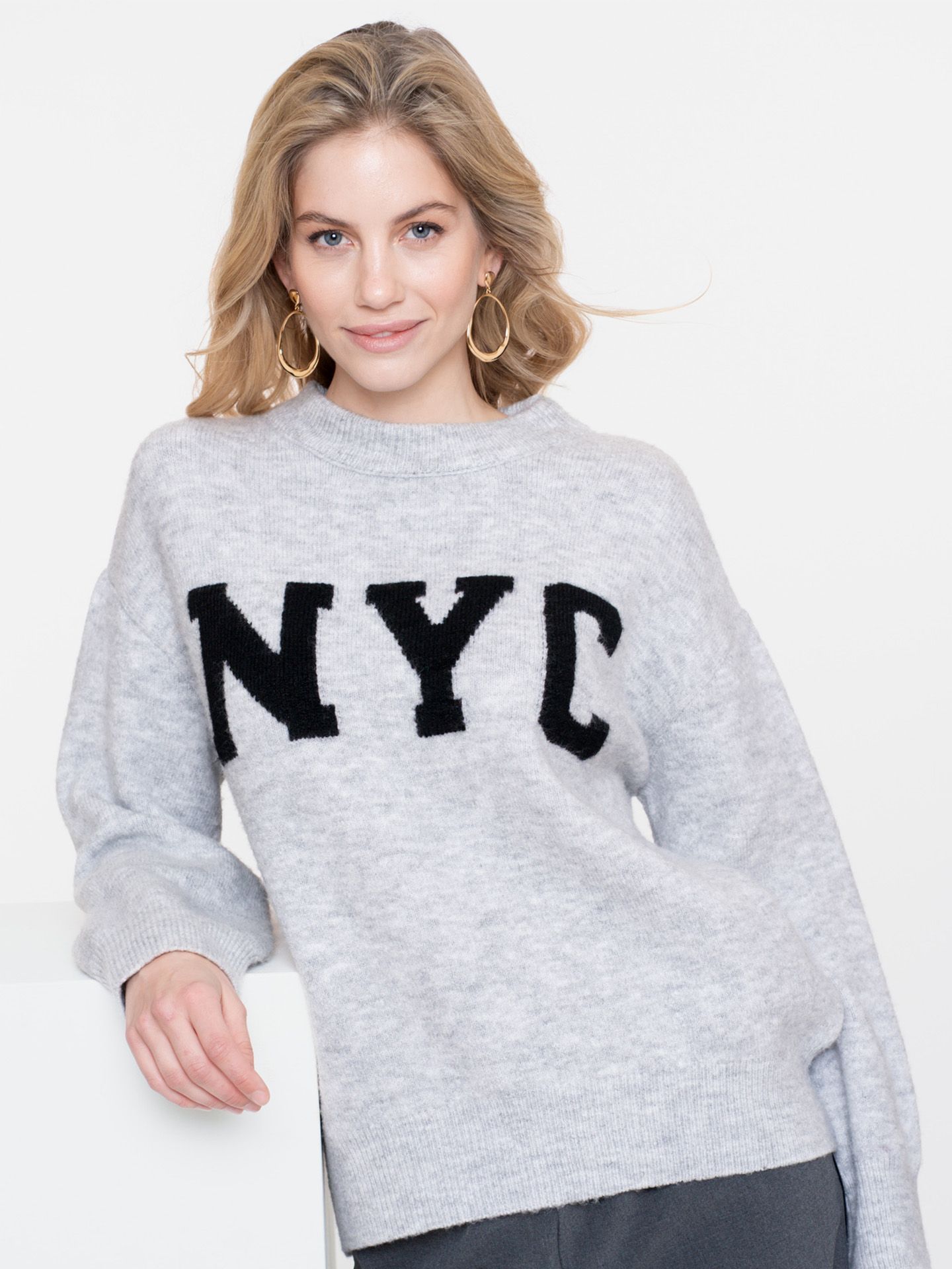 Geisha Sweater Suze Grijs 00081537-7200