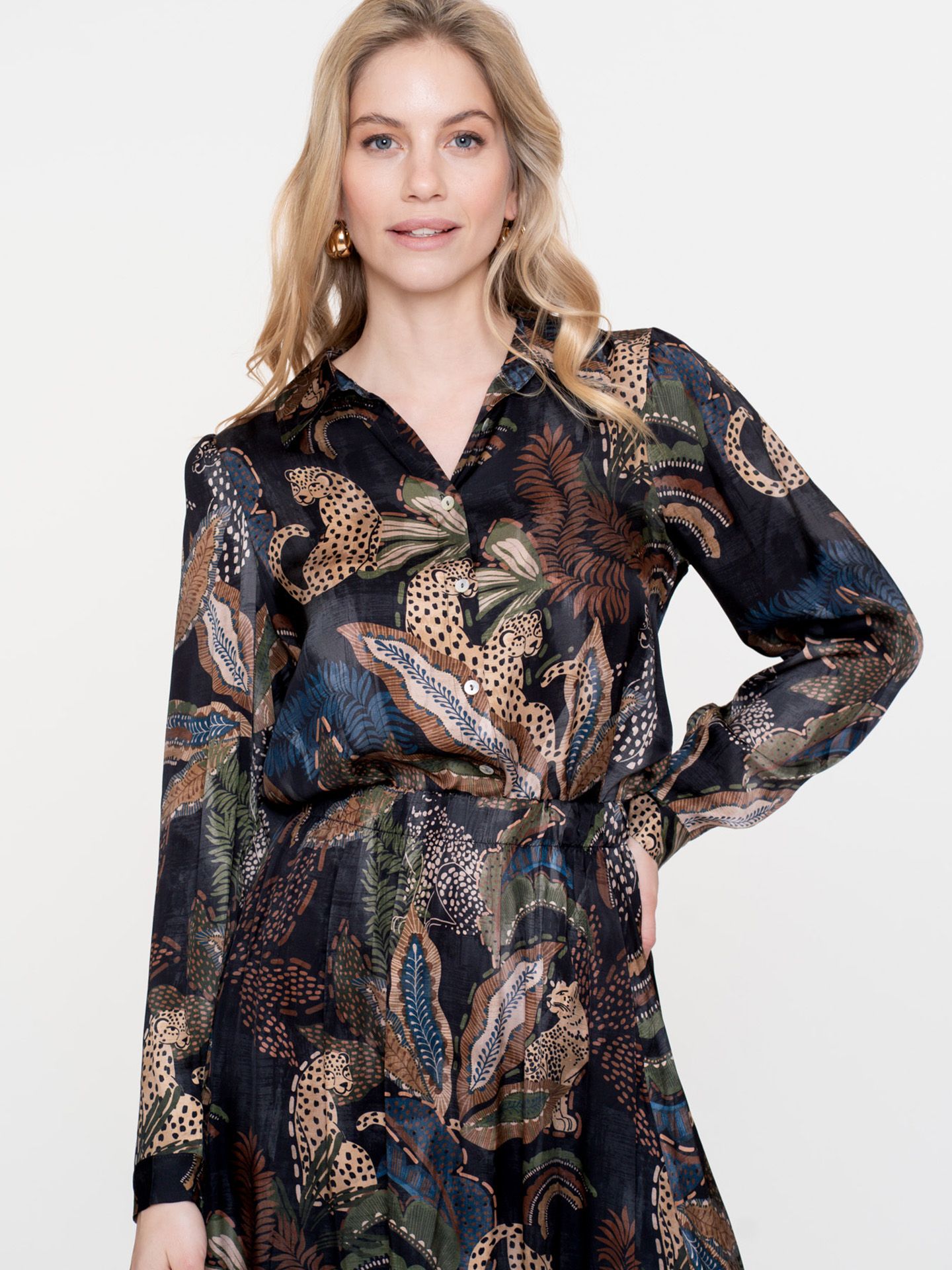 Geisha Blouse Ella Zwart 00081541-7500