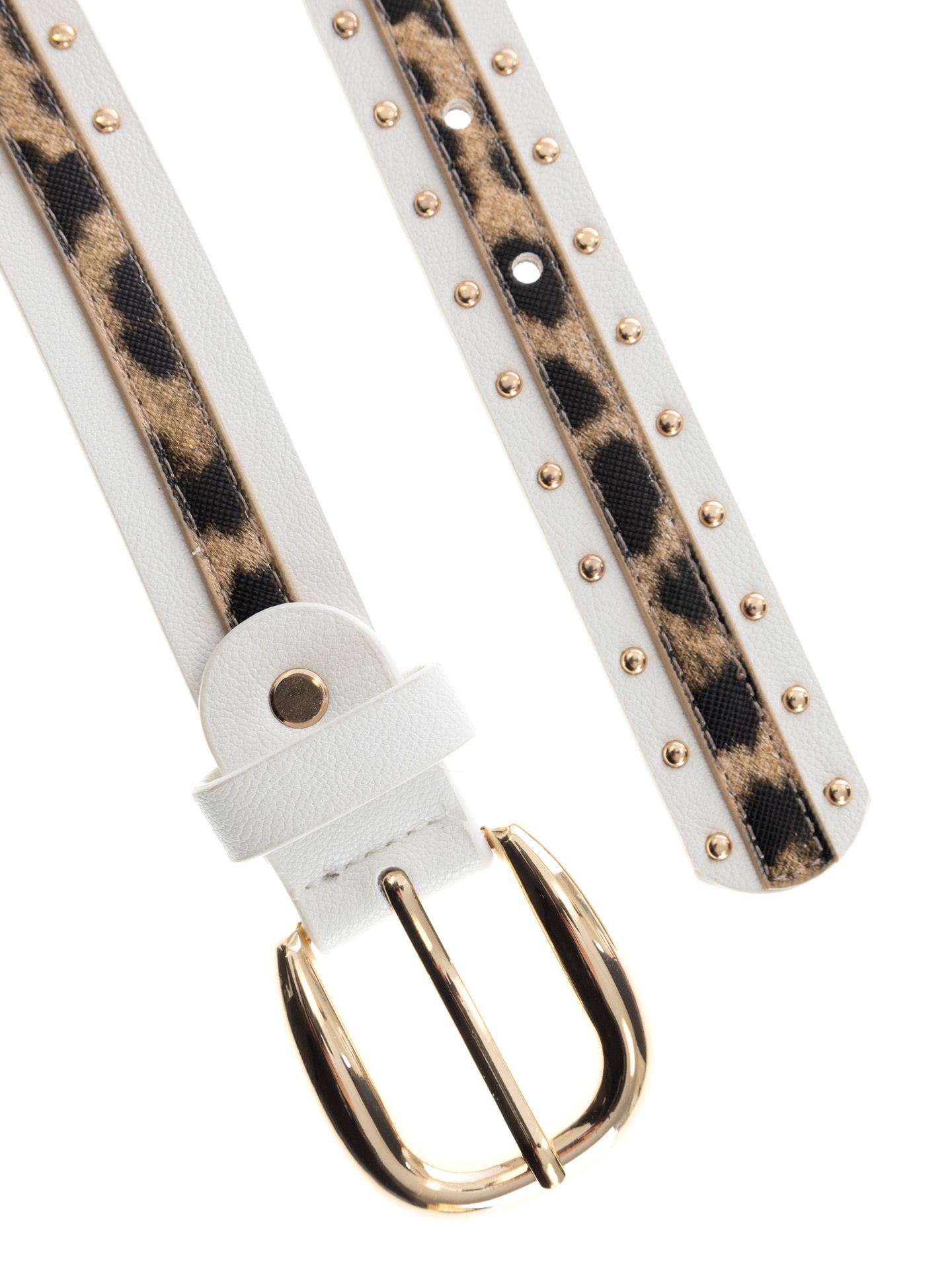 Schijvens mode Riem Panter Wit 00081582-7000