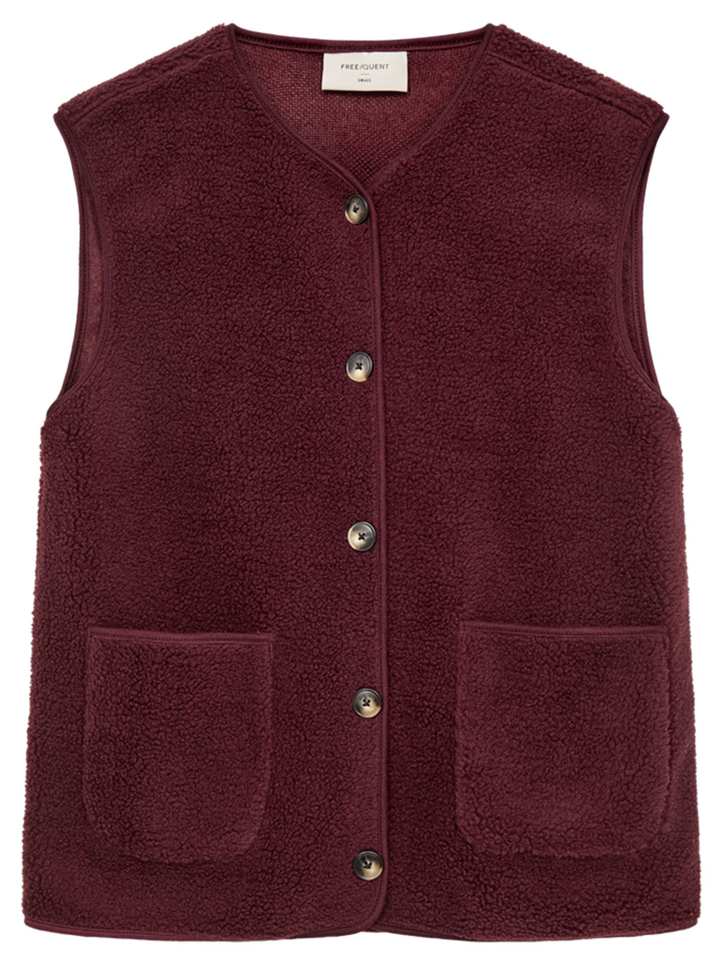 Freequent Vest Teddy Rood 00081584-3600