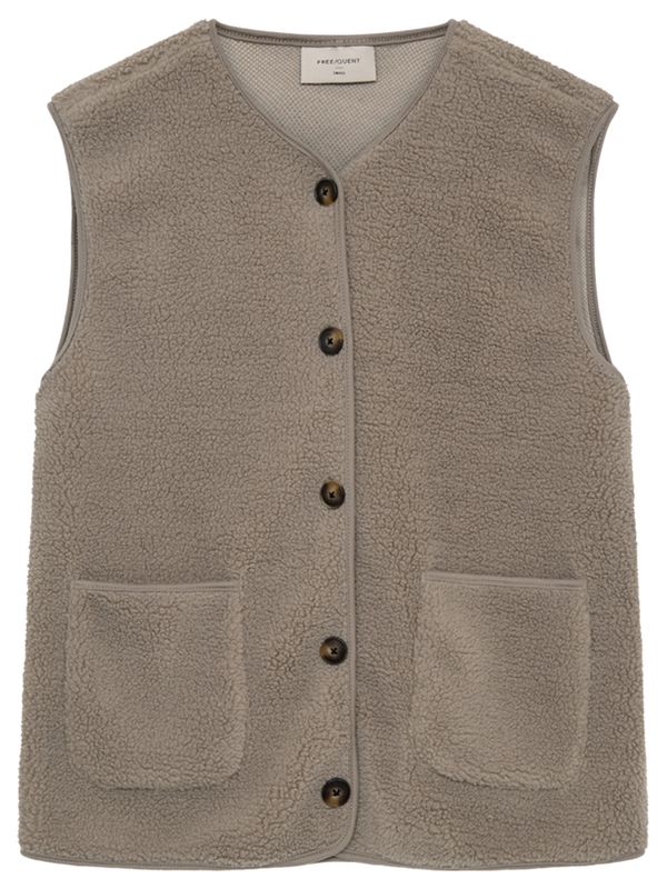 Freequent Vest Teddy Taupe 2900078738066