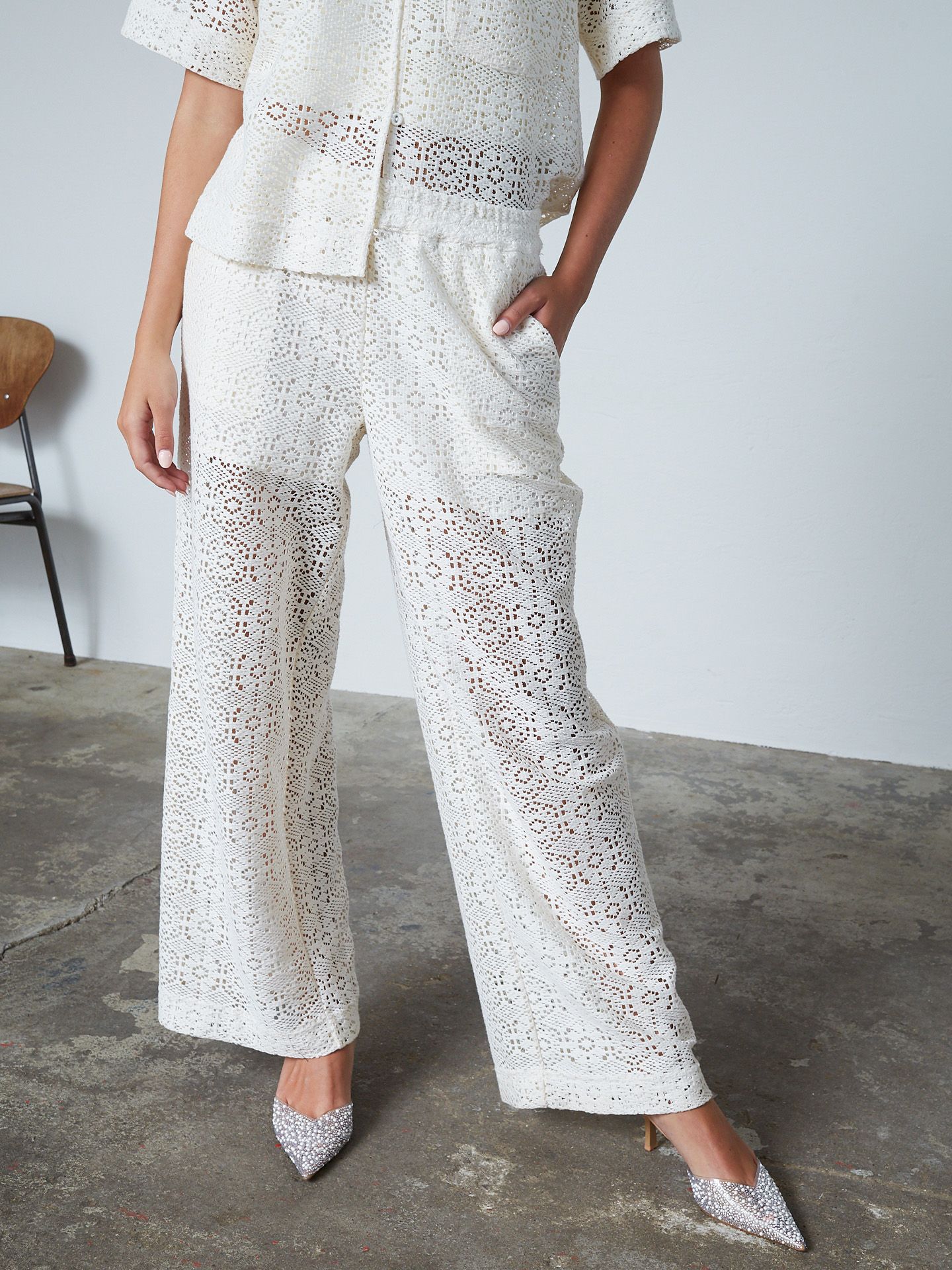 Sisters Point Broek elsia Off white 00081817-5000