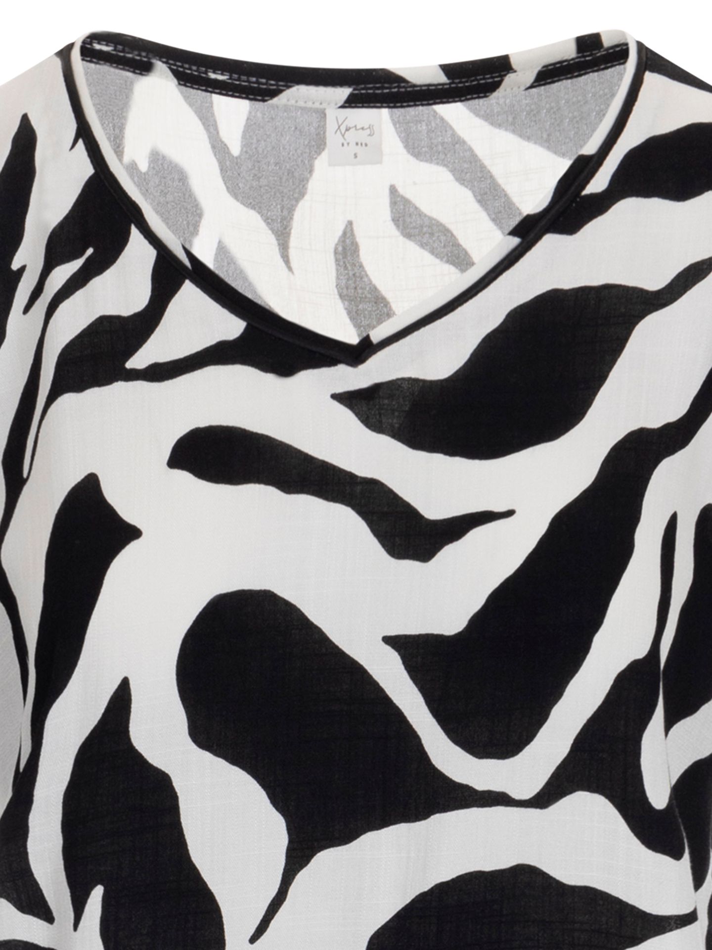NED Blouse Nox Zwart-wit 00081837-7900
