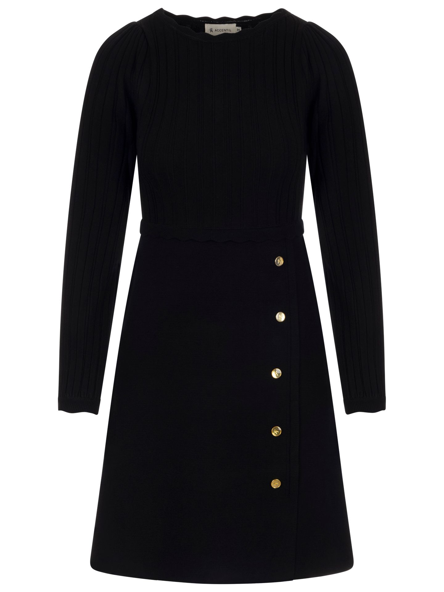 Accentil Jurk Eline Zwart 00081888-7500