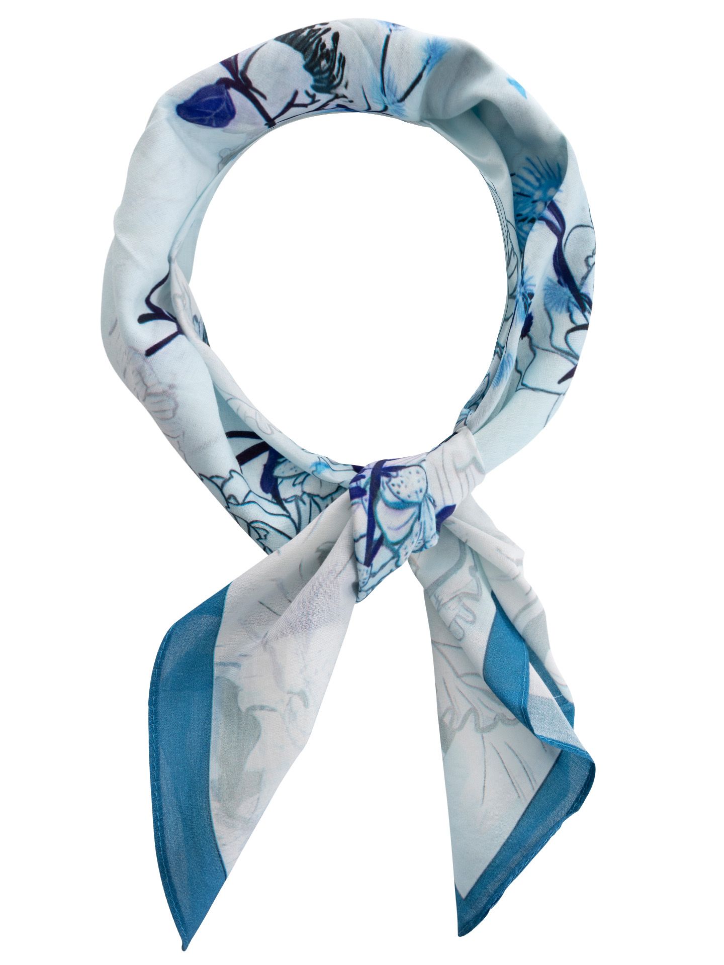 Schijvens mode Mini Sjaal Botanica Blauw 00081932-1600
