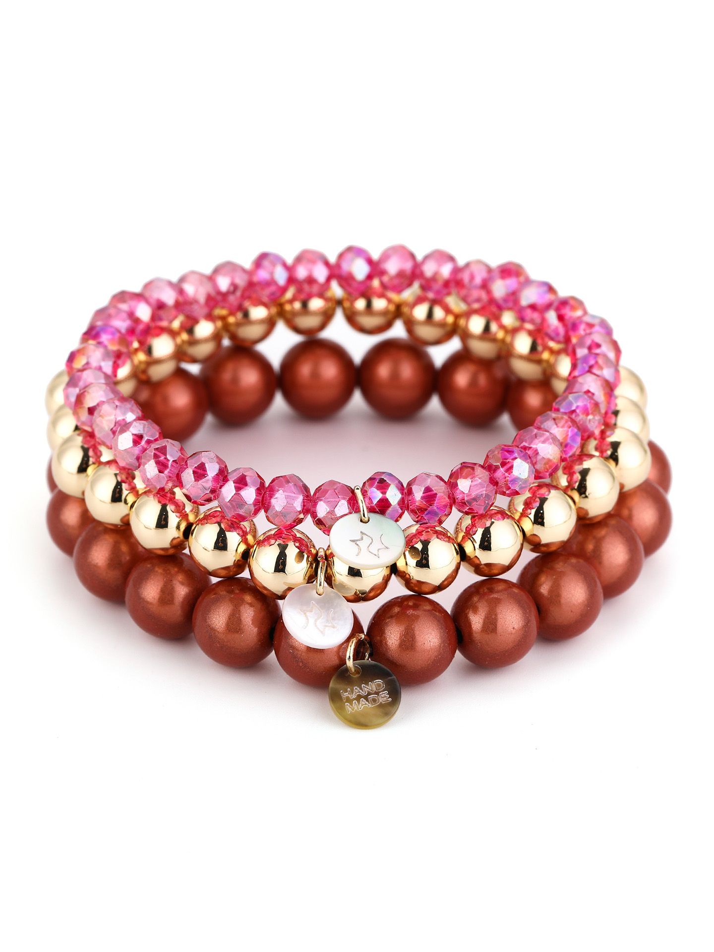 Schijvens mode Armbanden Lesley Roze 00081955-4000