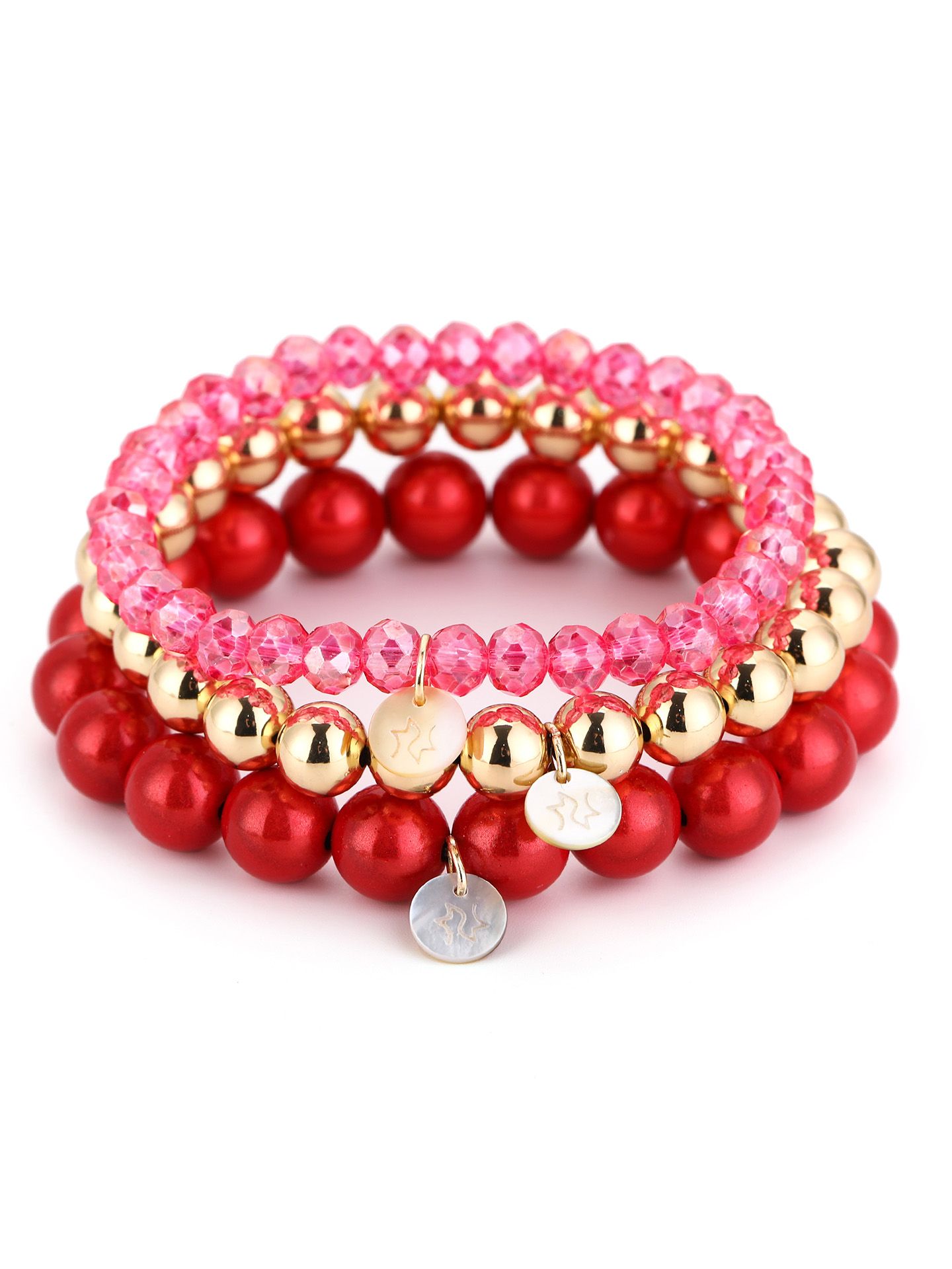 Schijvens mode Armbanden Lesley Roze 00081955-4010