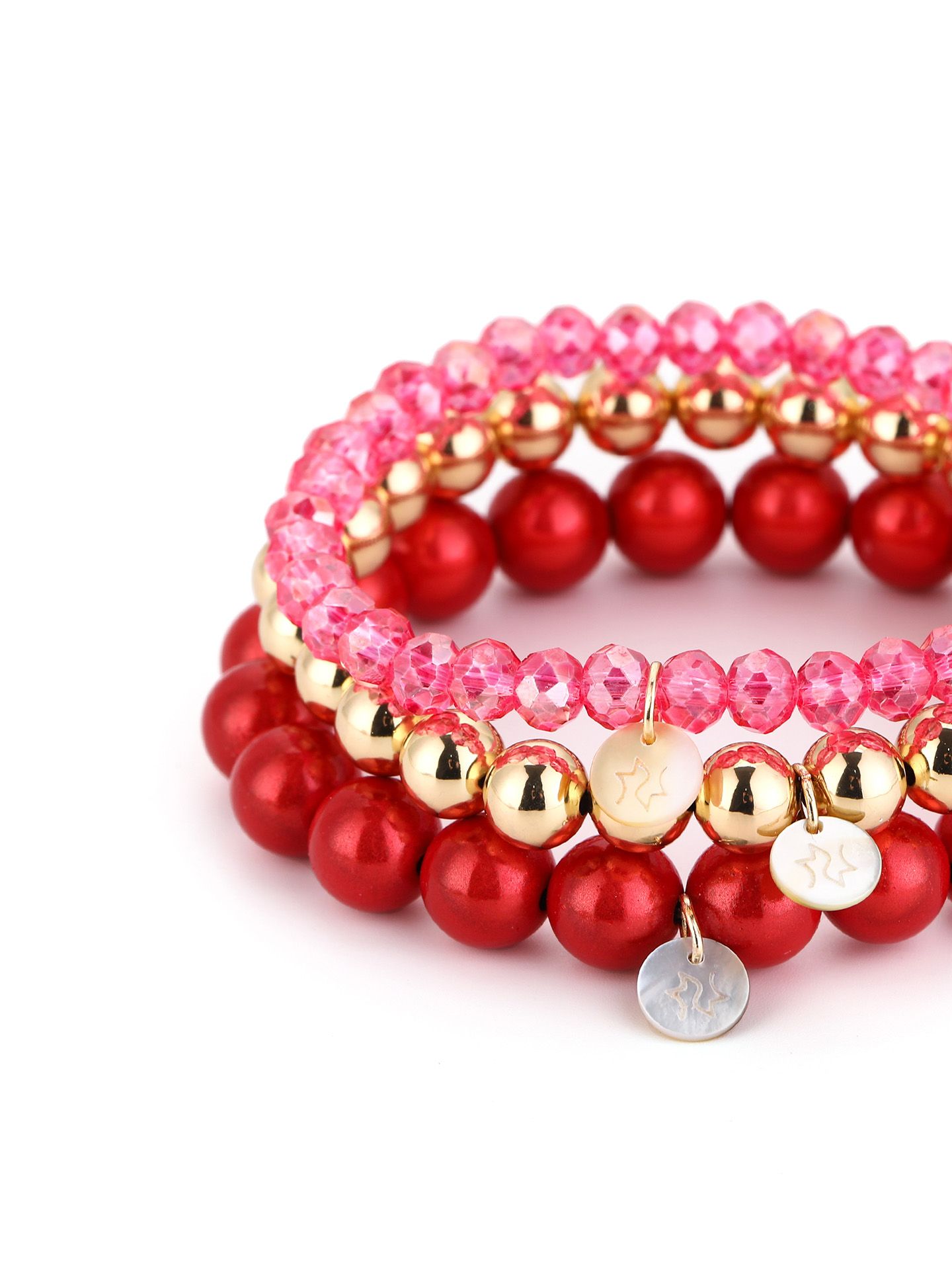 Schijvens mode Armbanden Lesley Roze 00081955-4010