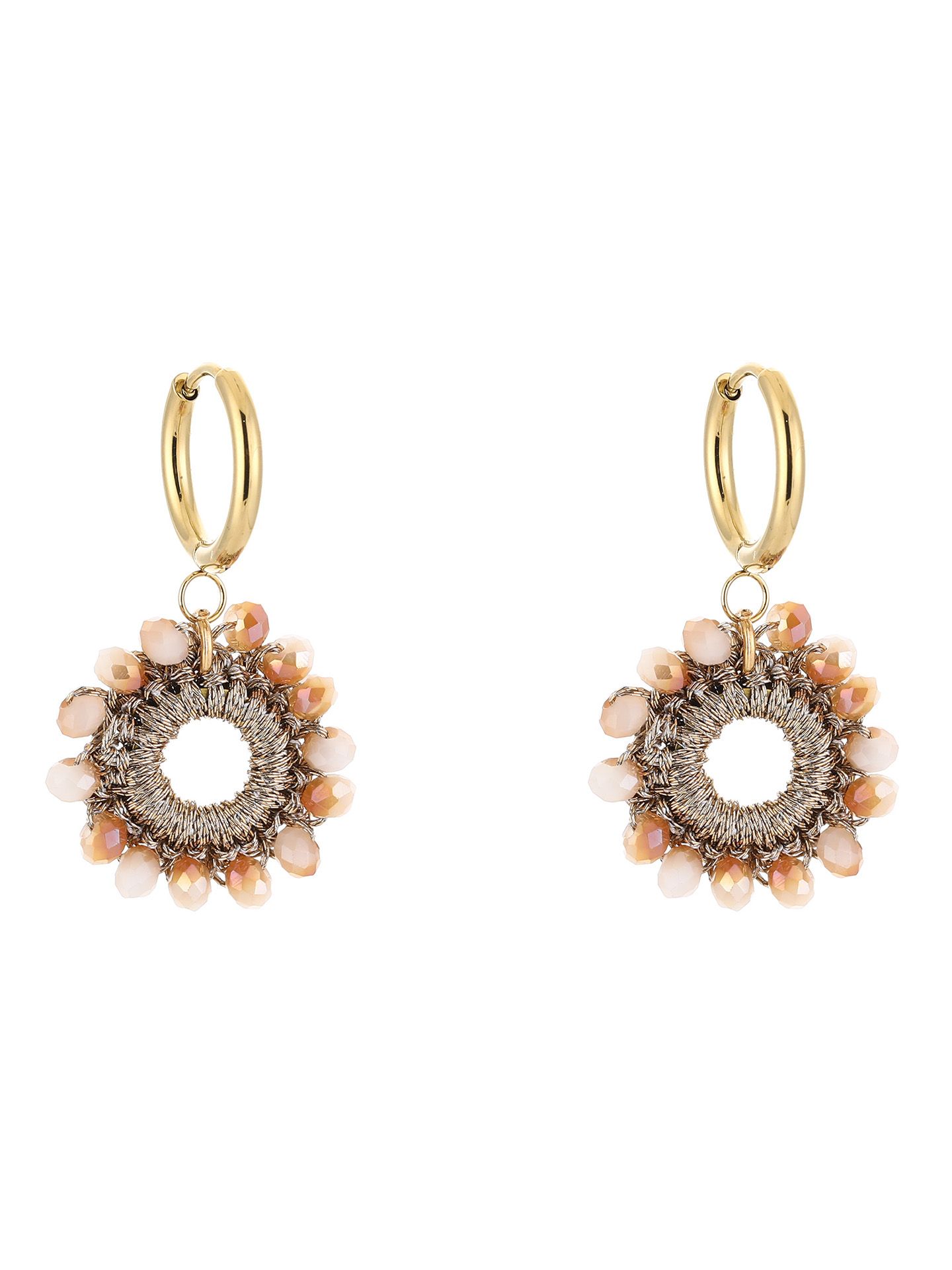 Schijvens mode Oorbellen Natasha Beige 00081957-5200