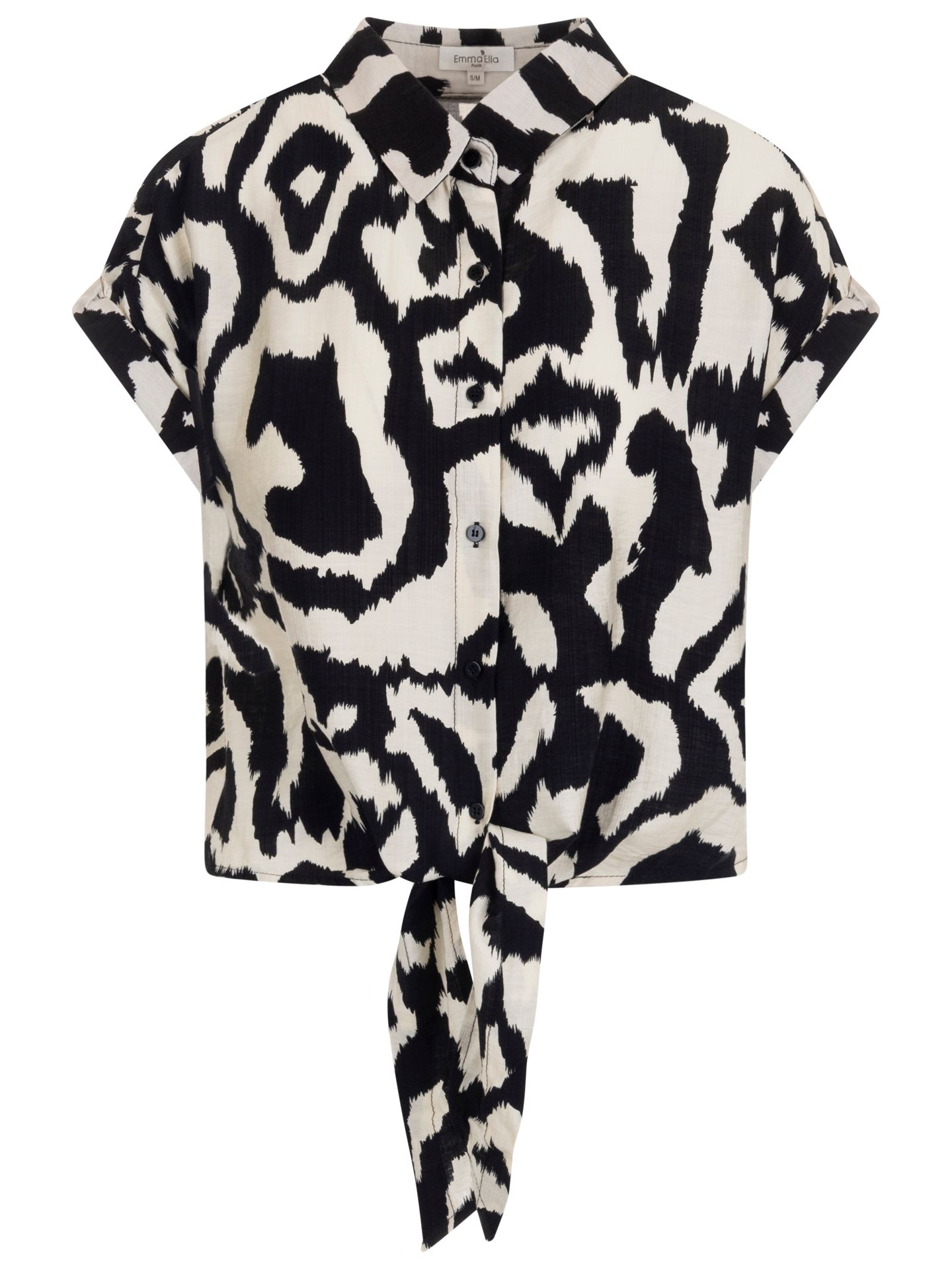 Emma & Ella Blouse Carlijn Zwart-wit 00081976-7900