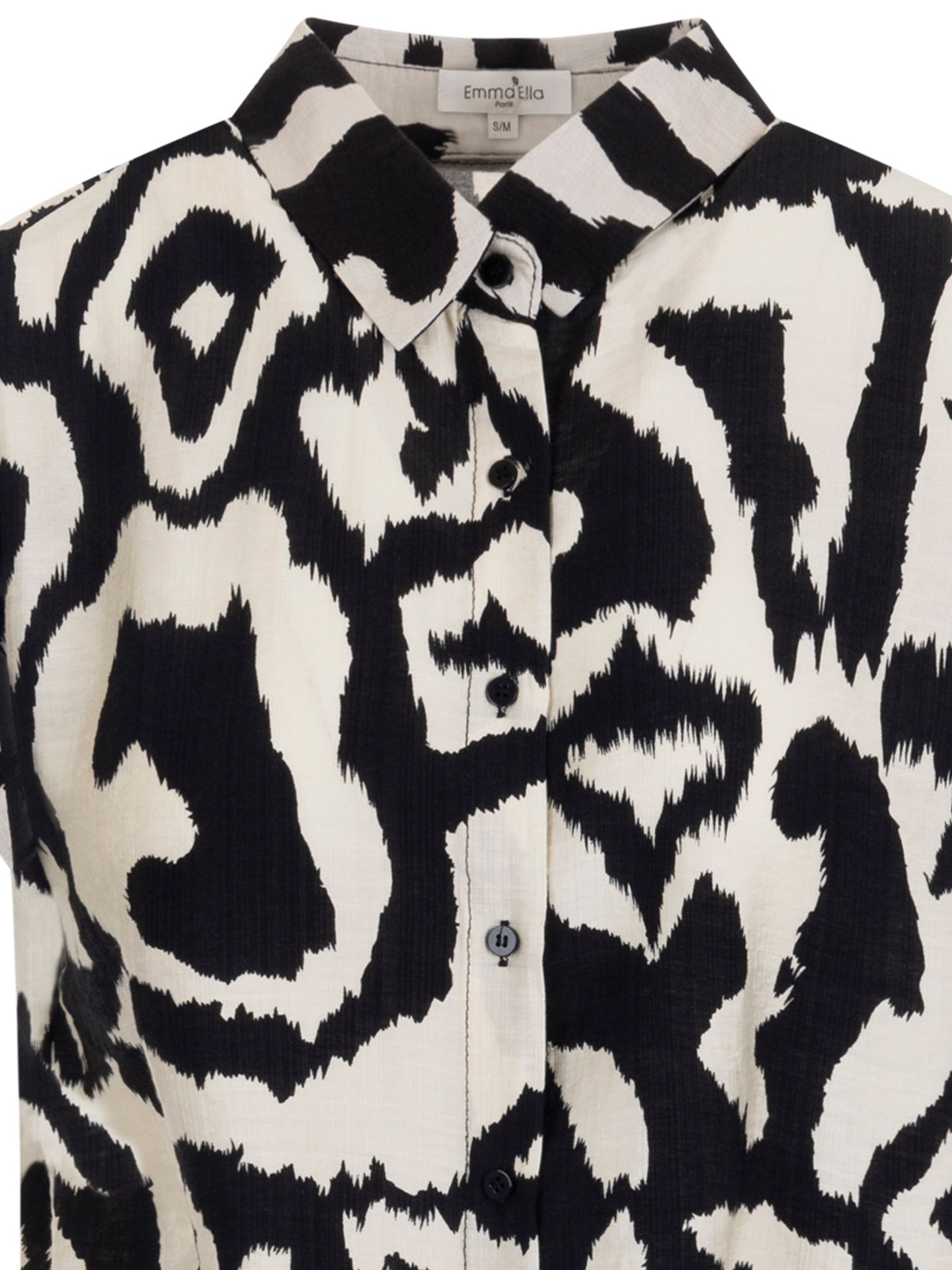 Emma & Ella Blouse Carlijn Zwart-wit 00081976-7900
